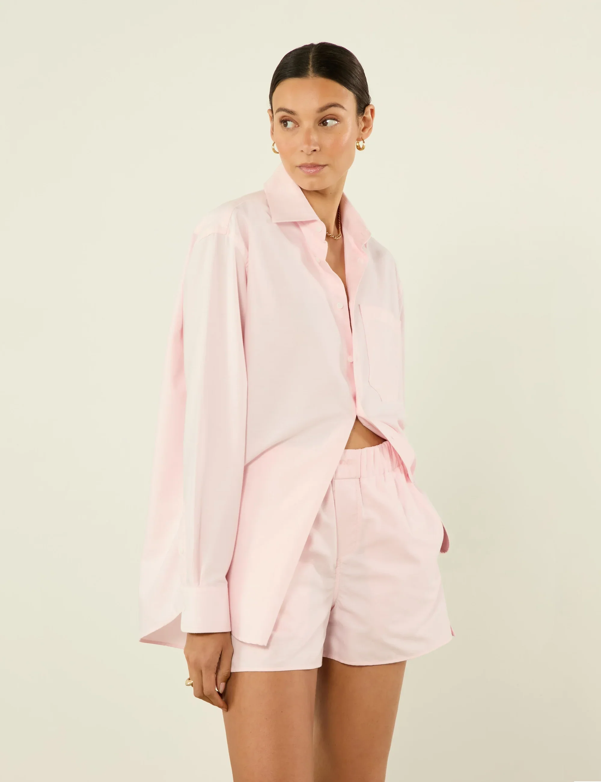 The Boxer: Oxford, Rose Pink - With Nothing Underneath