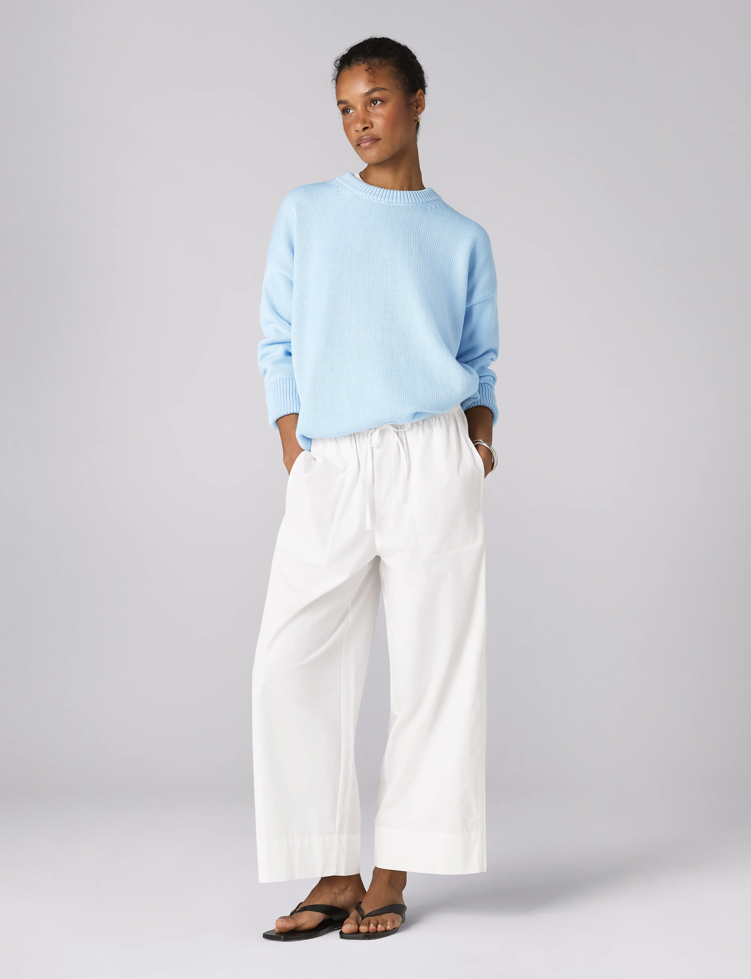Sennen Jumper: Cotton, Icy Blue x Lucy Williams - With Nothing Underneath