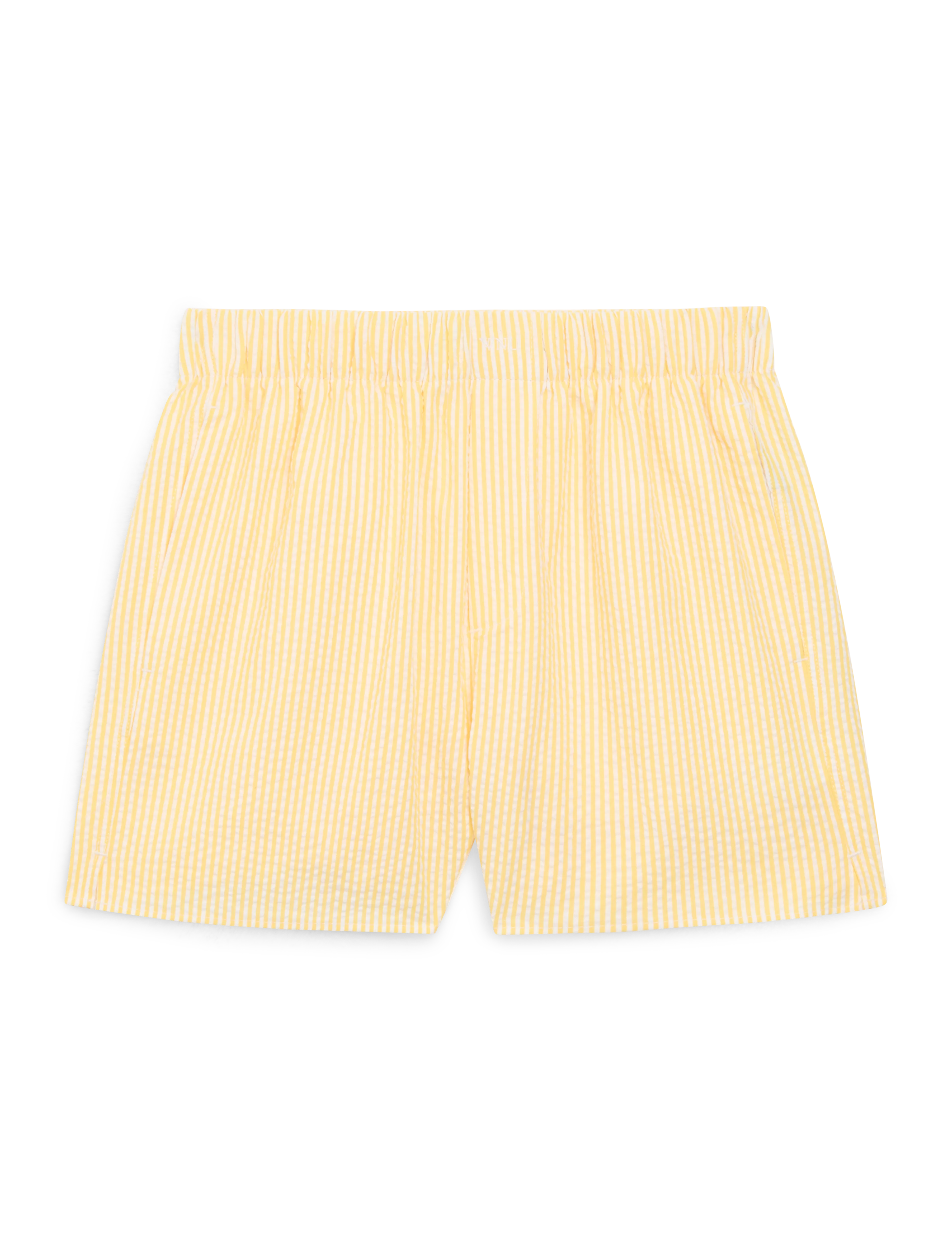 The Boxer: Seersucker, Yellow Stripe - With Nothing Underneath