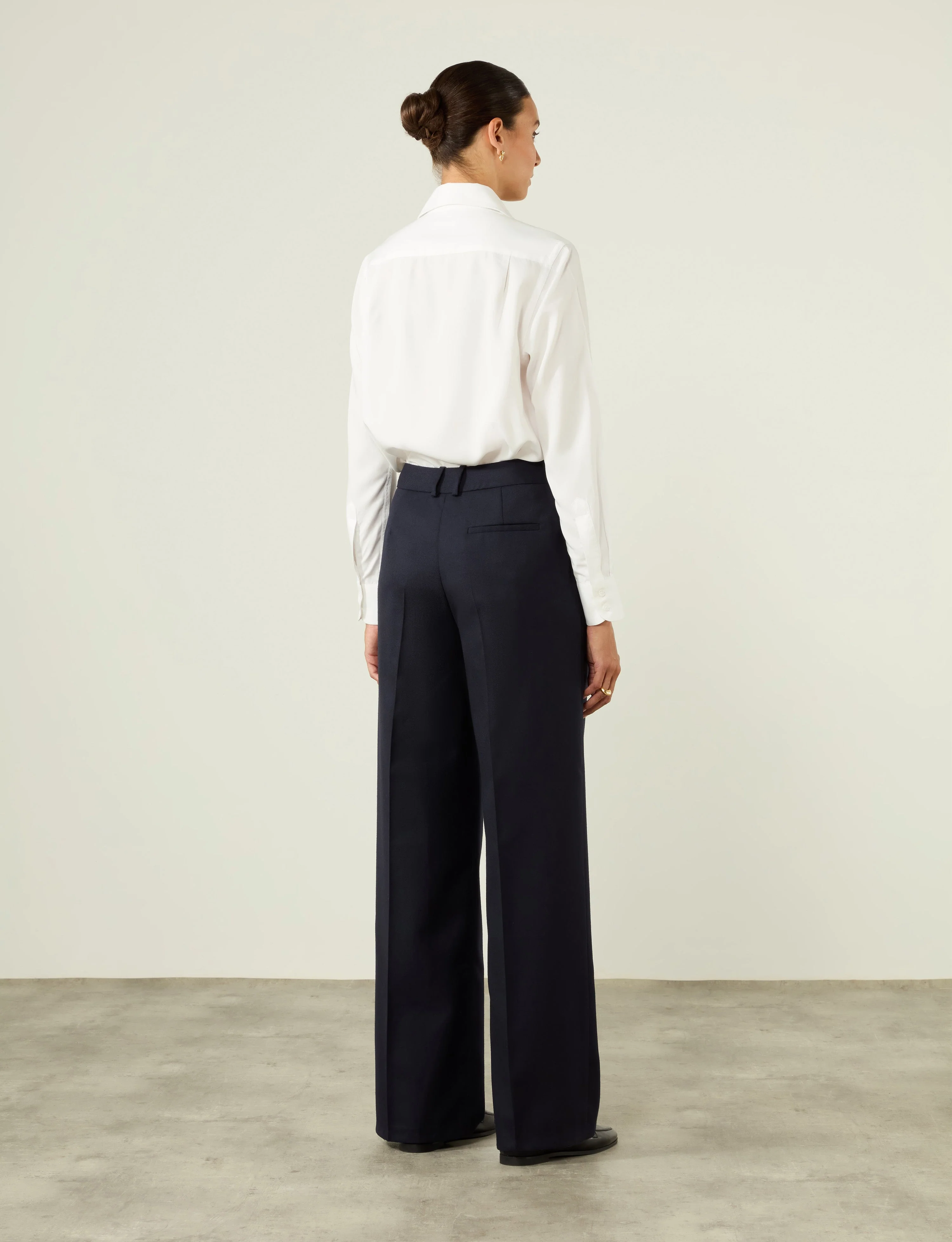 Rampling Trouser: Wool, Navy - With Nothing Underneath
