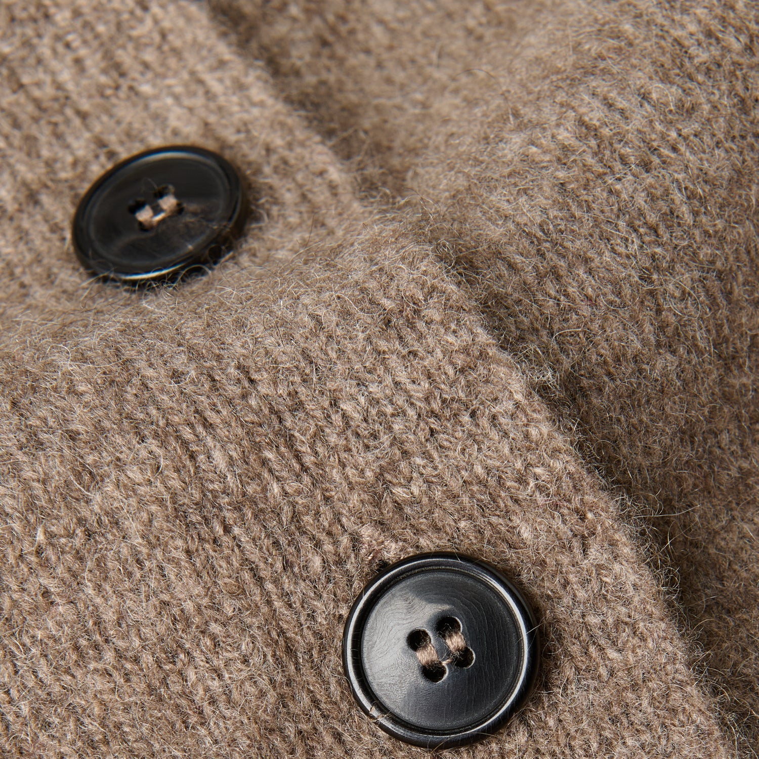 Jura Cardigan: Yak Wool, Coffee - With Nothing Underneath