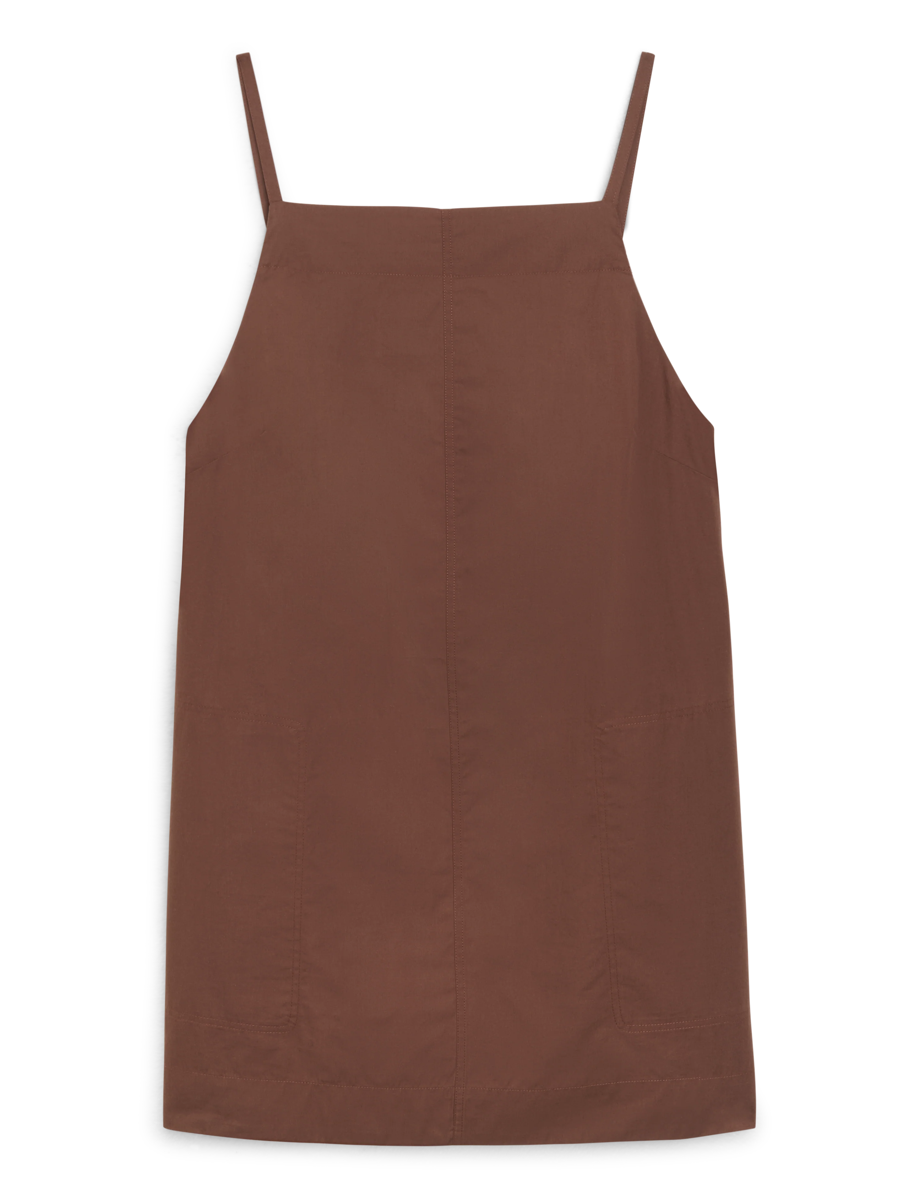 Andros Dress: Fine Poplin, Mocha x Lucy Williams - With Nothing Underneath
