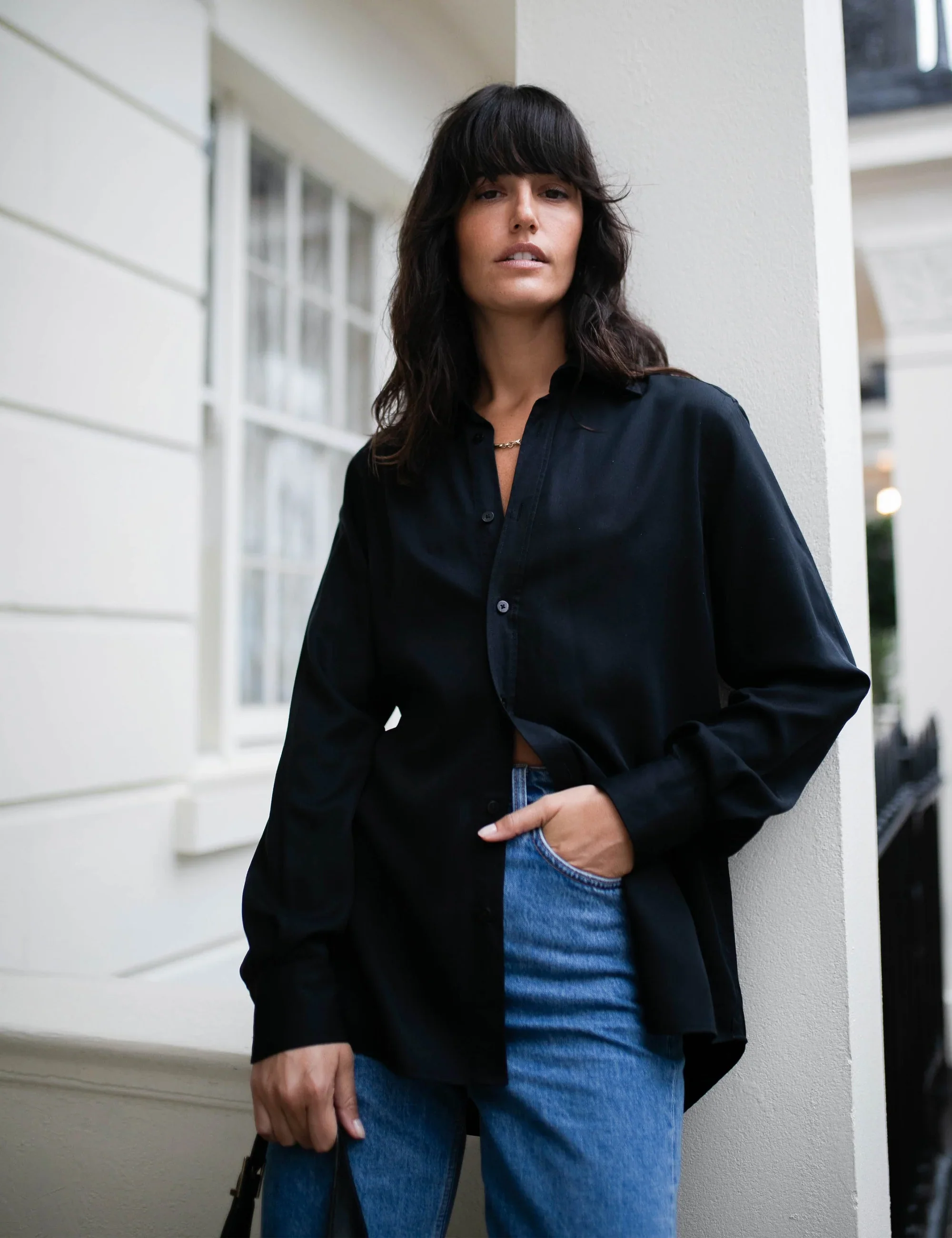 The Boyfriend: TENCEL™ Lyocell, Black - With Nothing Underneath