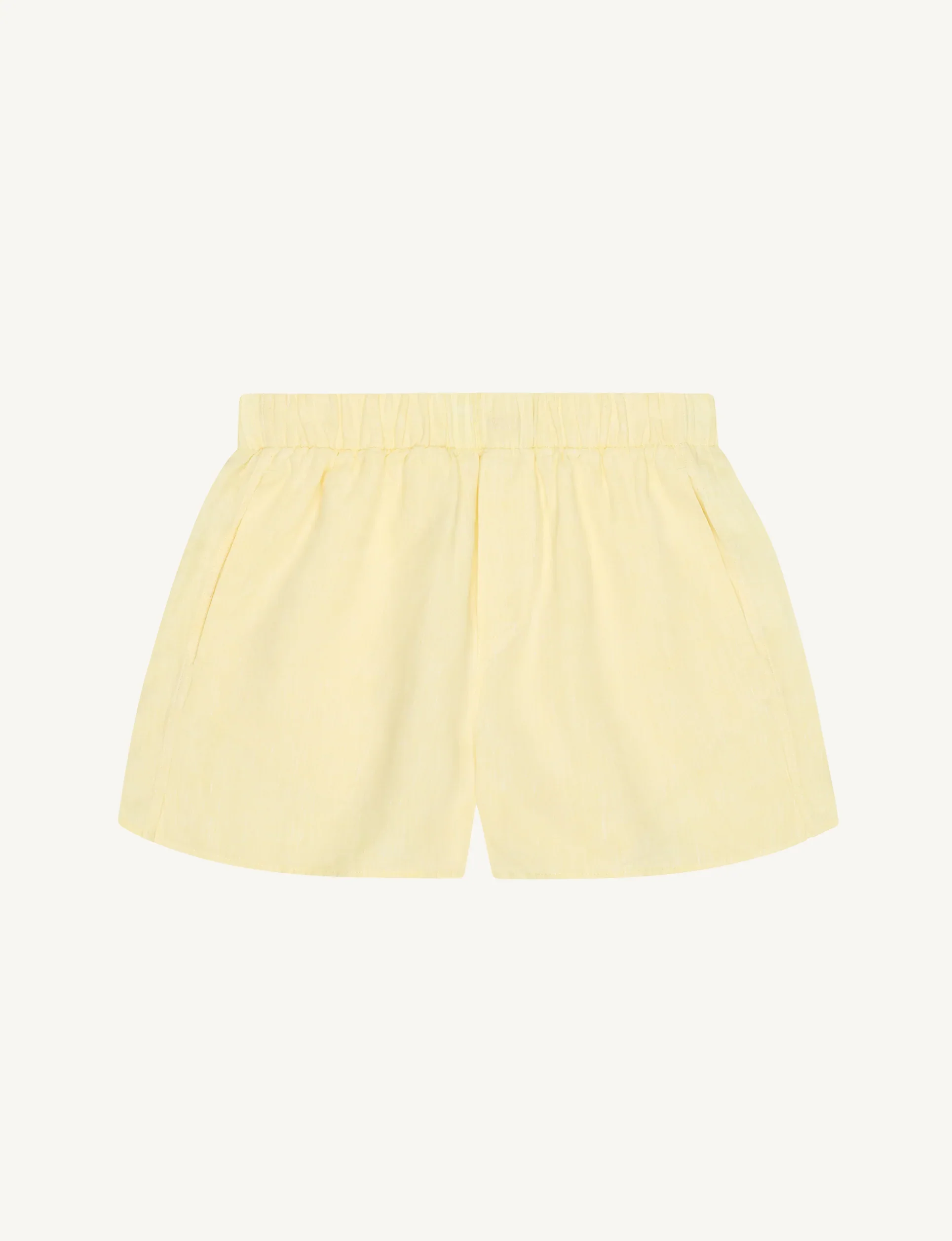 The Boxer: Linen, Lemon Yellow - With Nothing Underneath