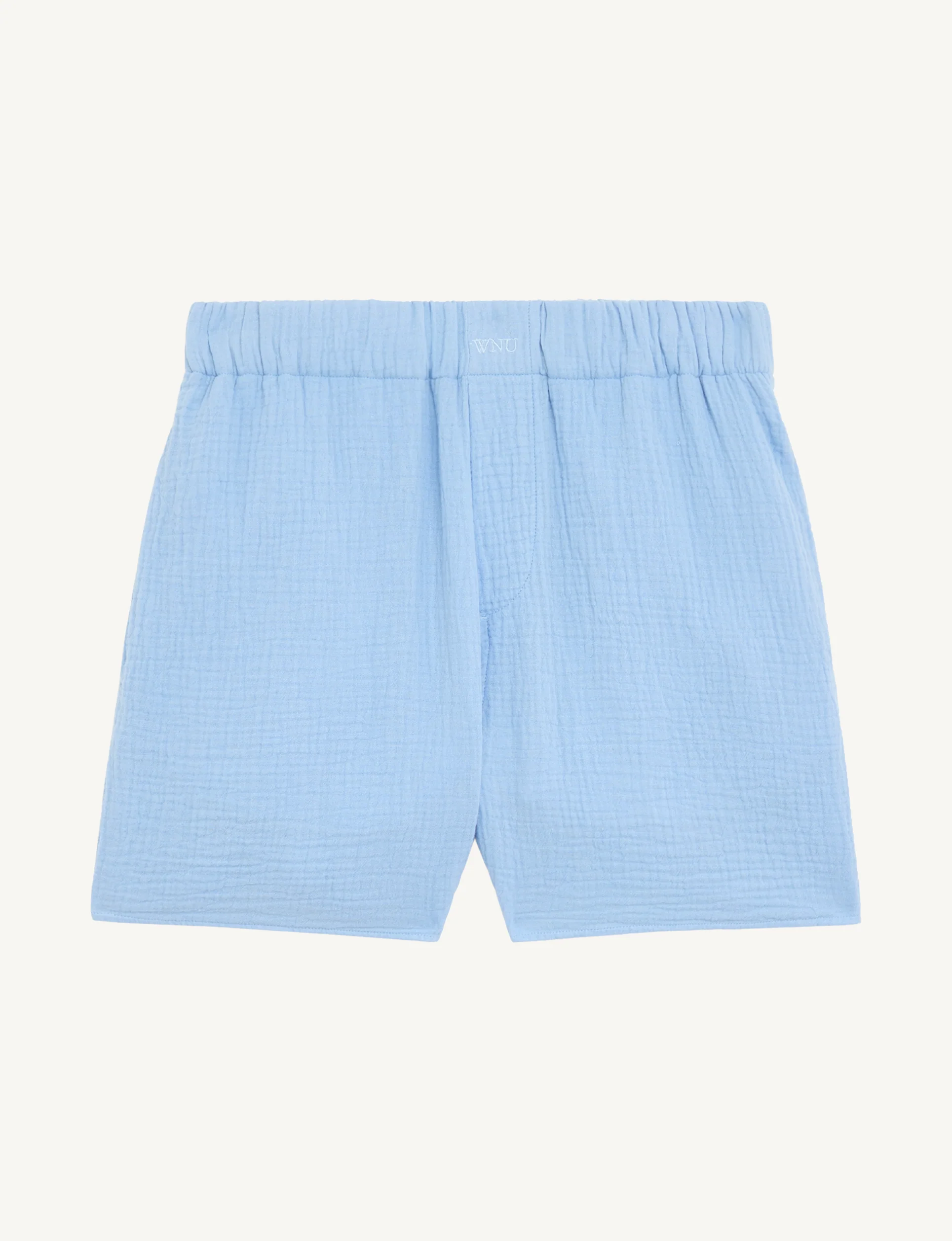 The Boxer: Cheesecloth, Cloud Blue - With Nothing Underneath