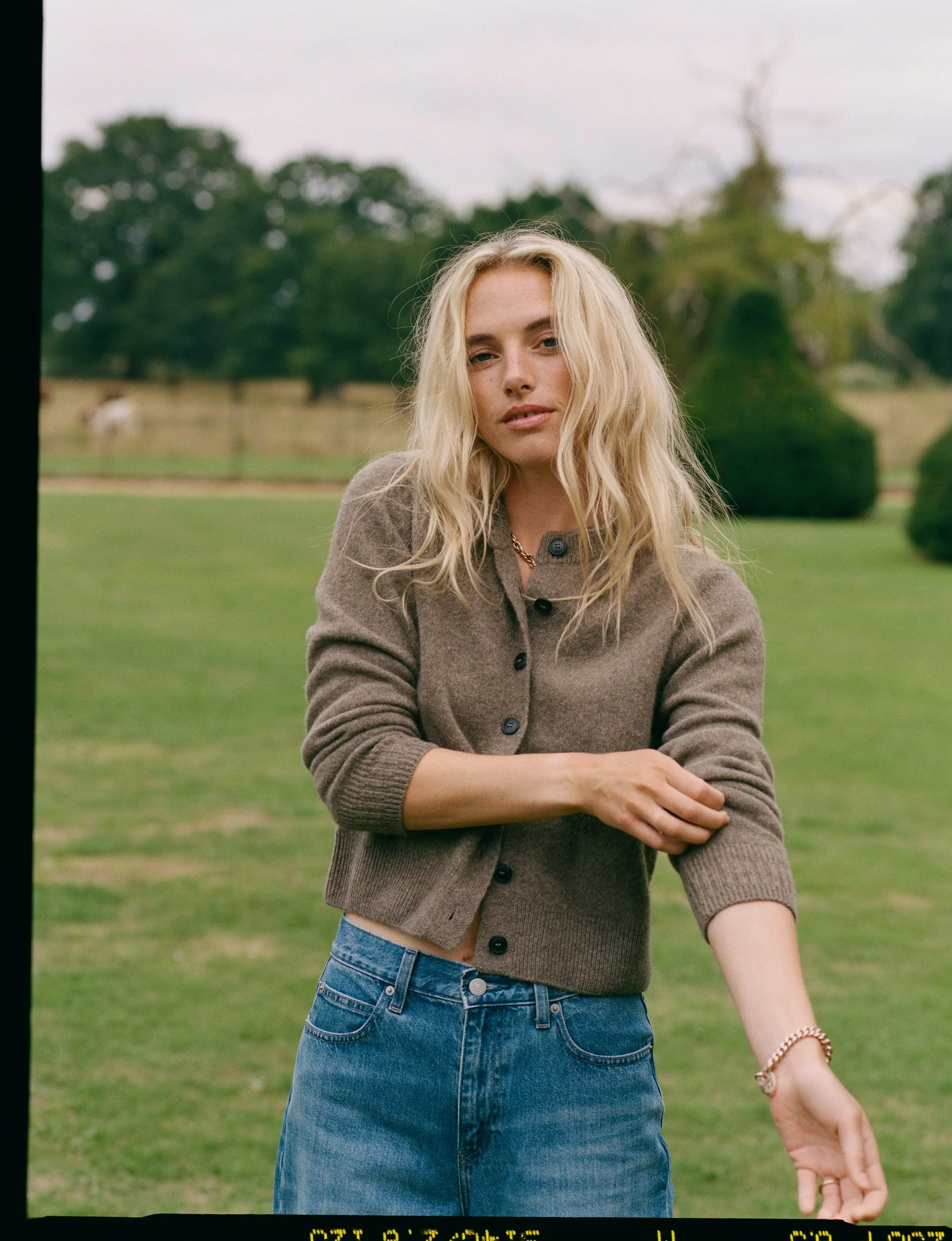 Jura Cardigan: Yak Wool, Coffee - With Nothing Underneath