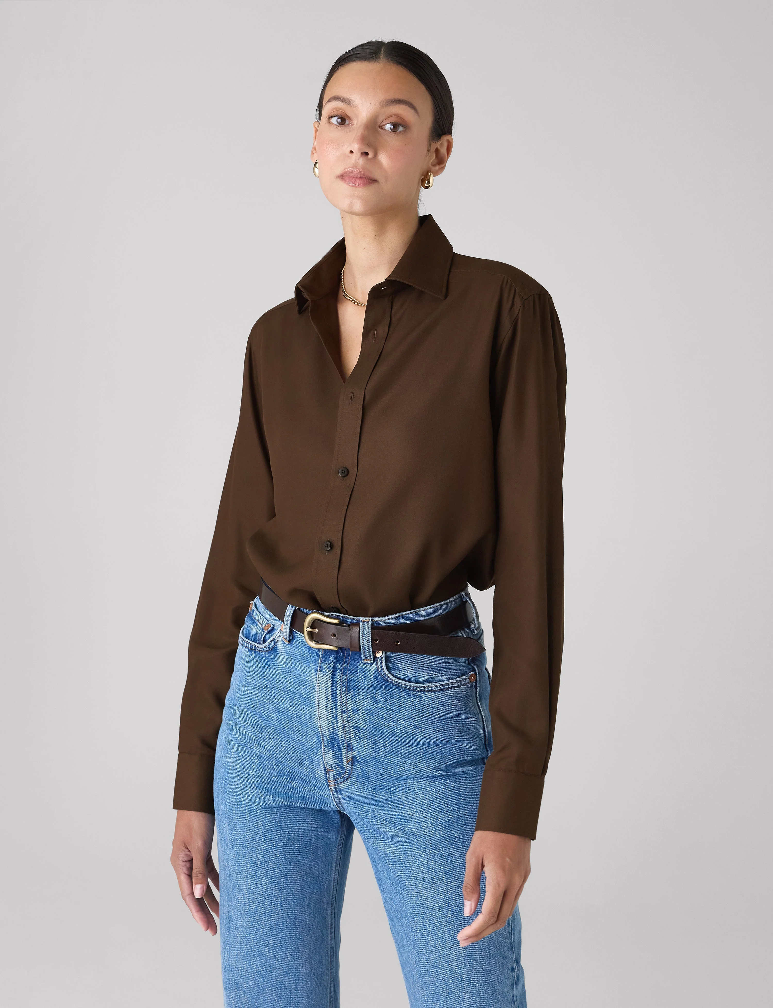 The Boyfriend: TENCEL™ Lyocell, Chocolate - With Nothing Underneath