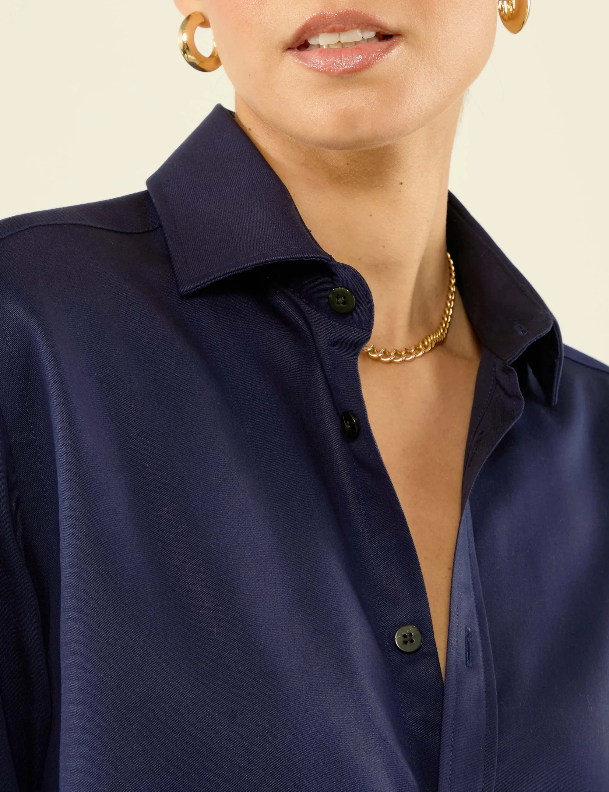 The Classic: TENCEL™ Lyocell, Navy Blue - With Nothing Underneath
