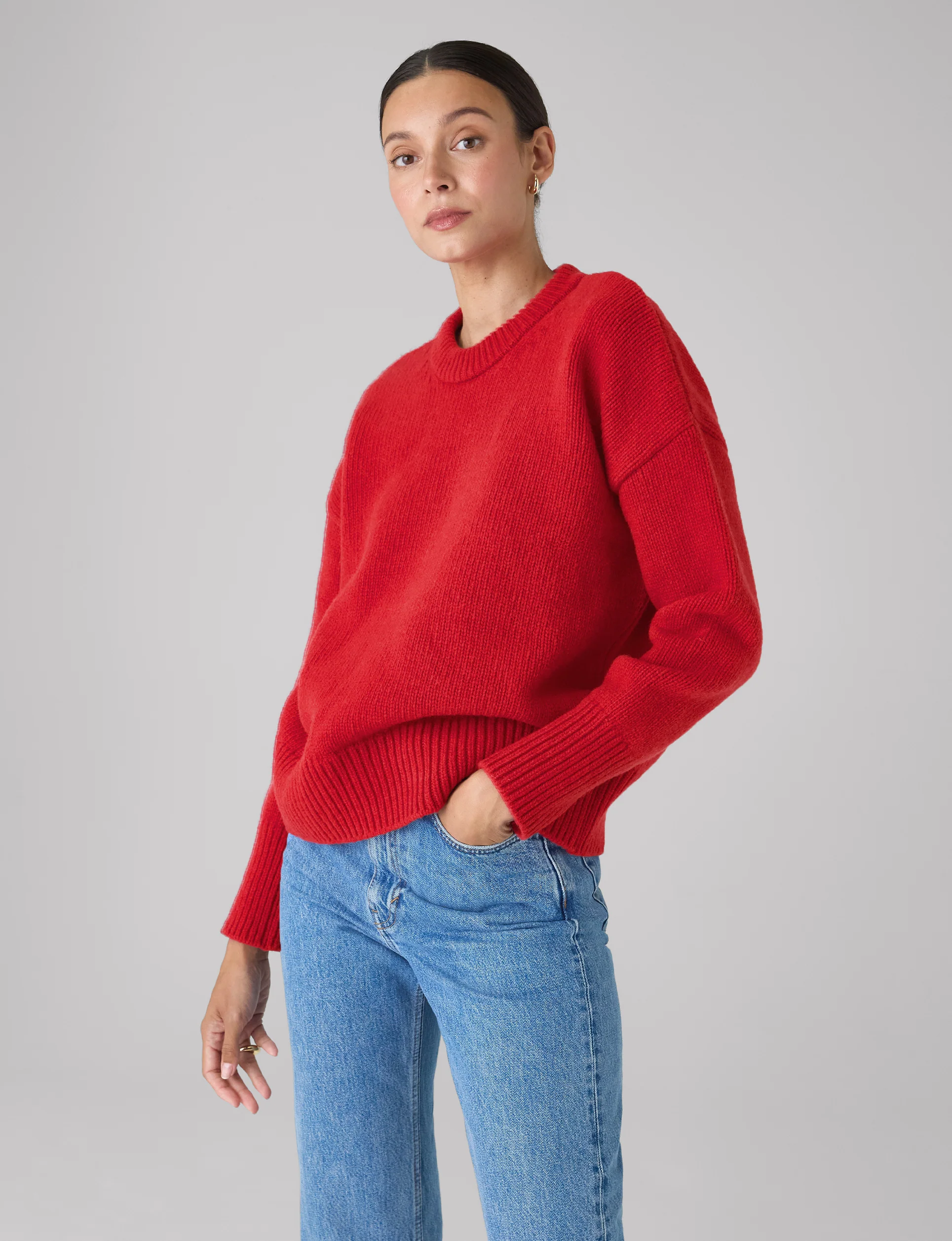 Cornwall Jumper: Wool, Red - With Nothing Underneath