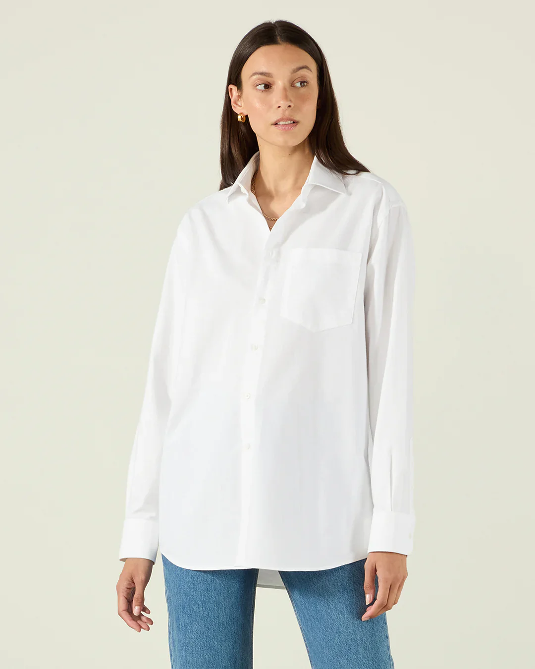 The Oversized: Oxford, White - With Nothing Underneath
