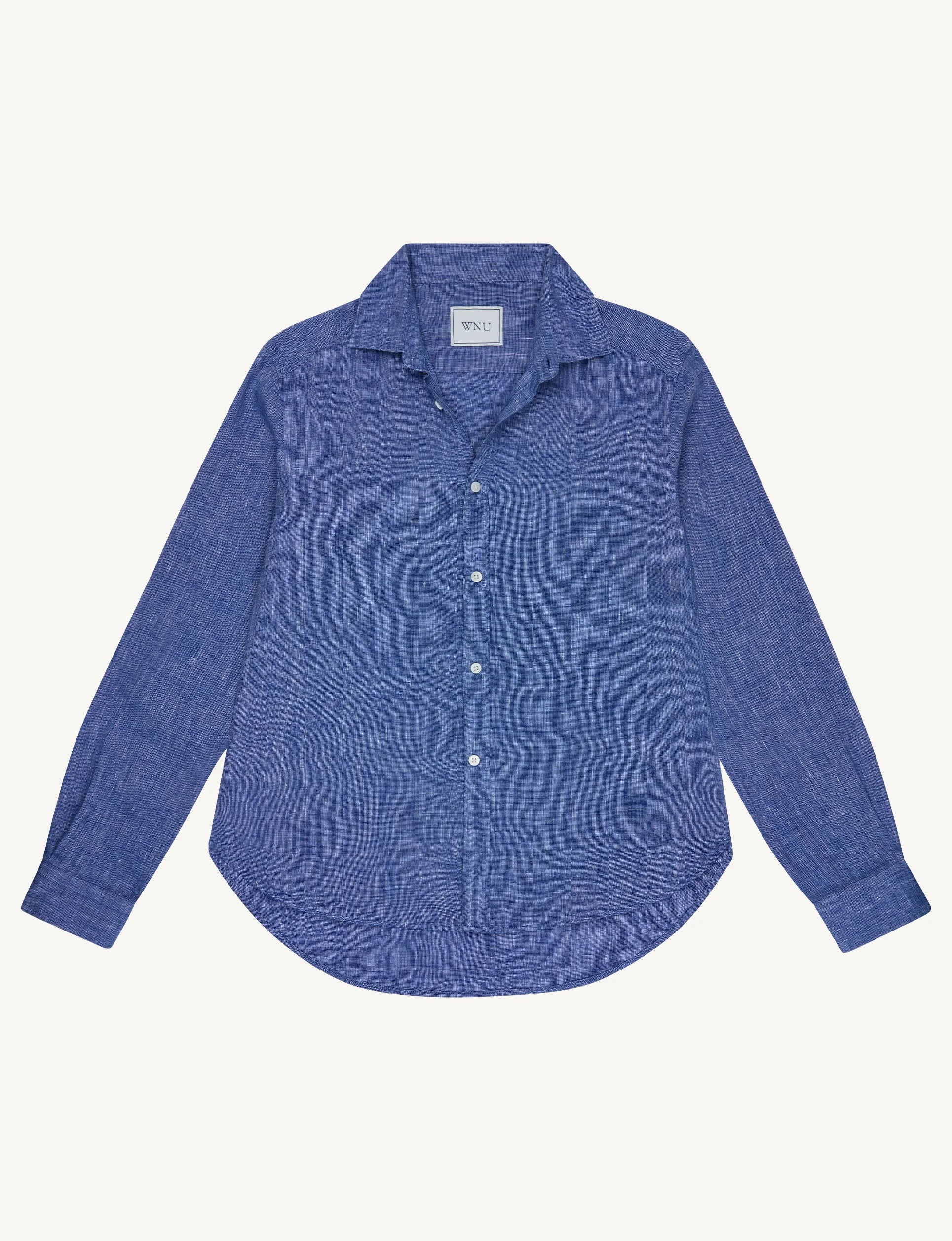 The Classic: Linen, Lapis Blue - With Nothing Underneath