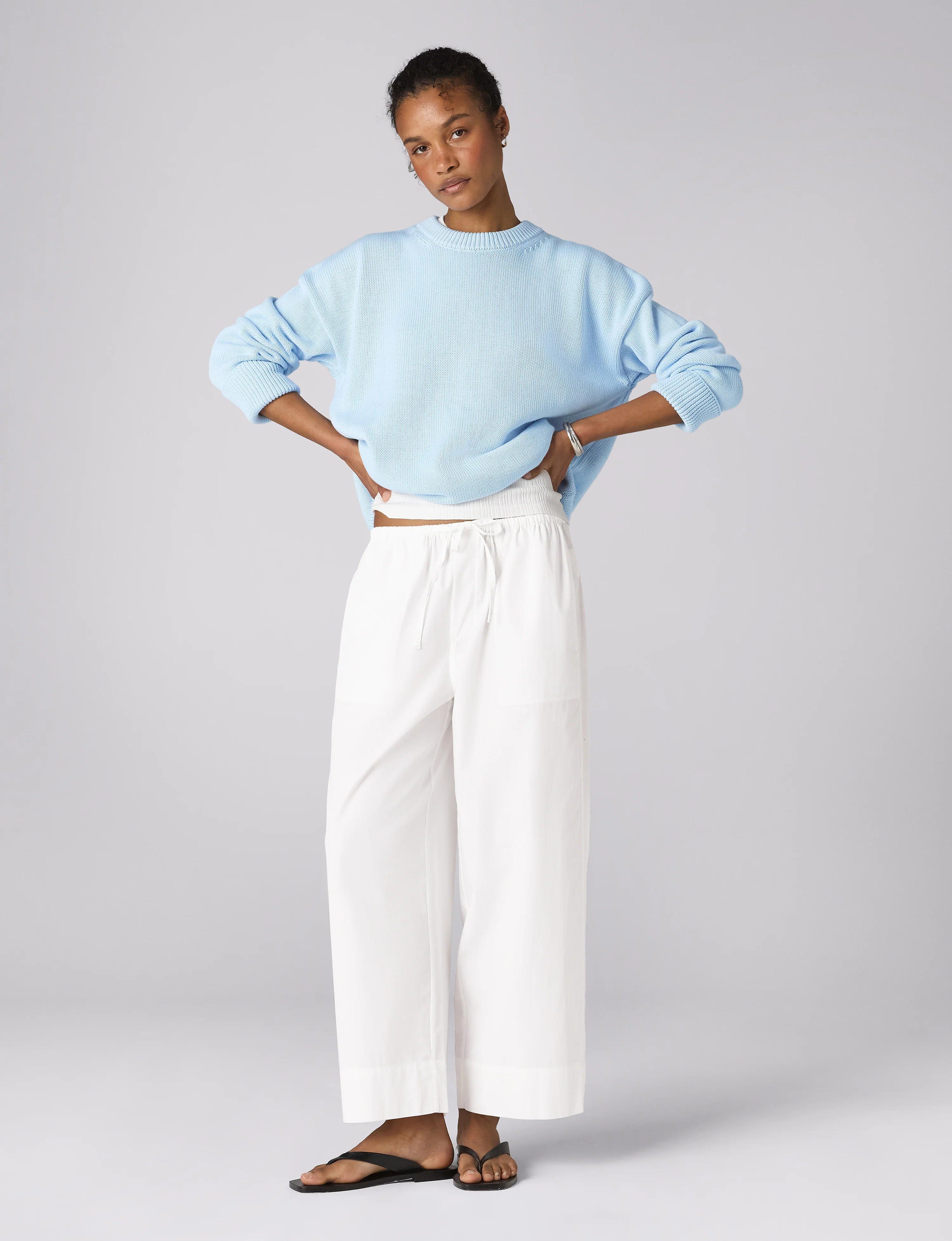 Sennen Jumper: Cotton, Icy Blue x Lucy Williams - With Nothing Underneath
