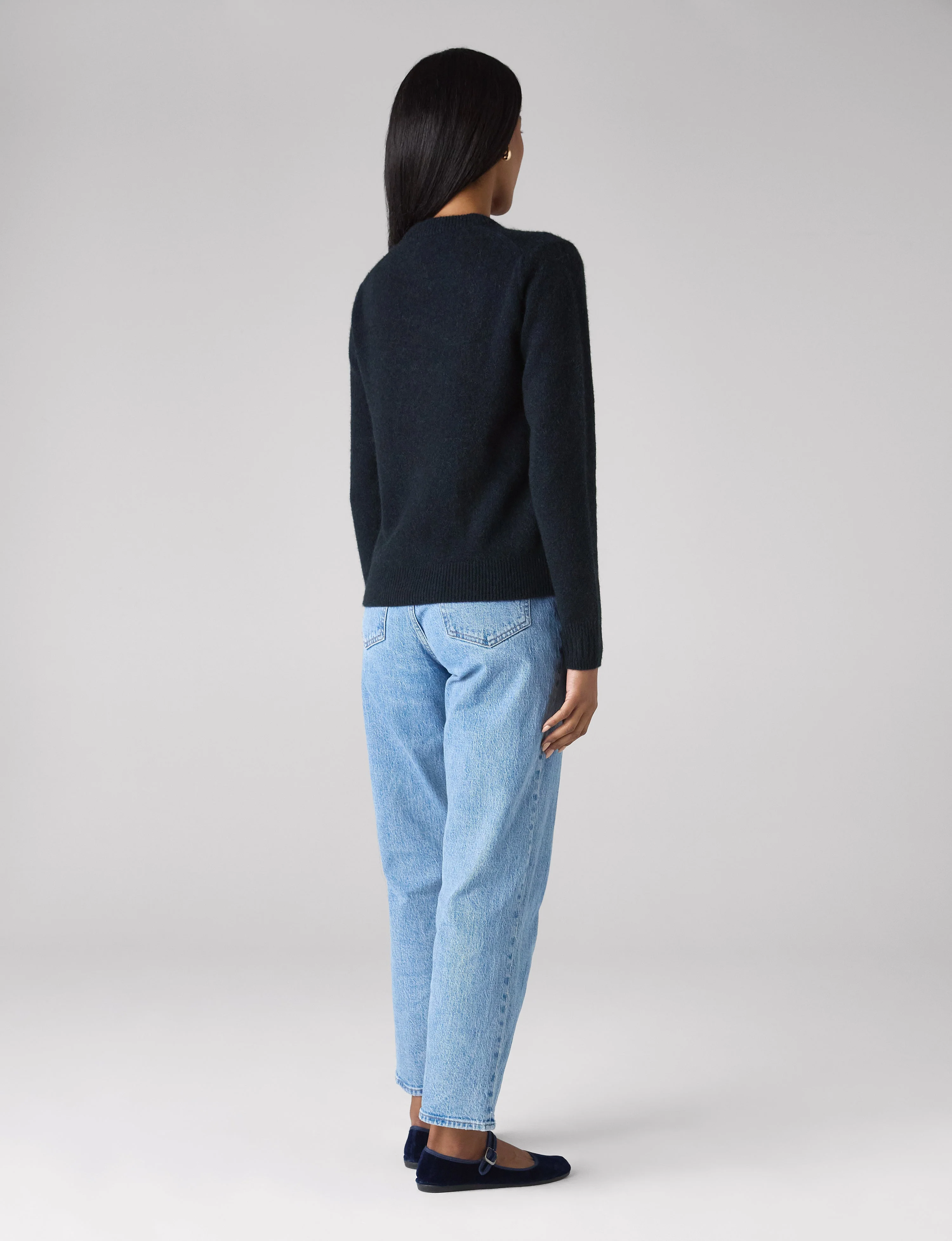 Mull Crew: Yak Wool, Navy Blue - With Nothing Underneath