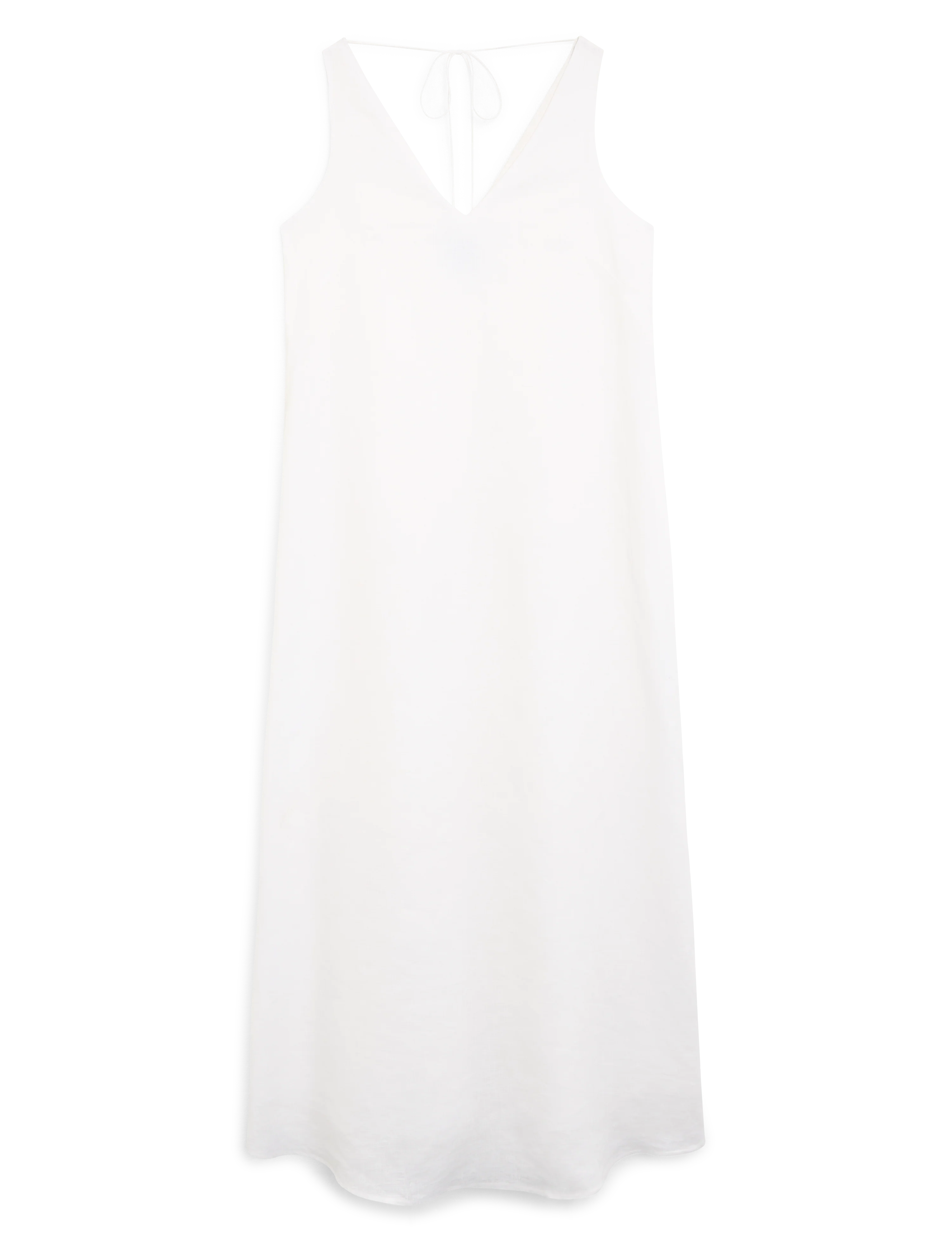 Blenheim Dress: Linen, White - With Nothing Underneath