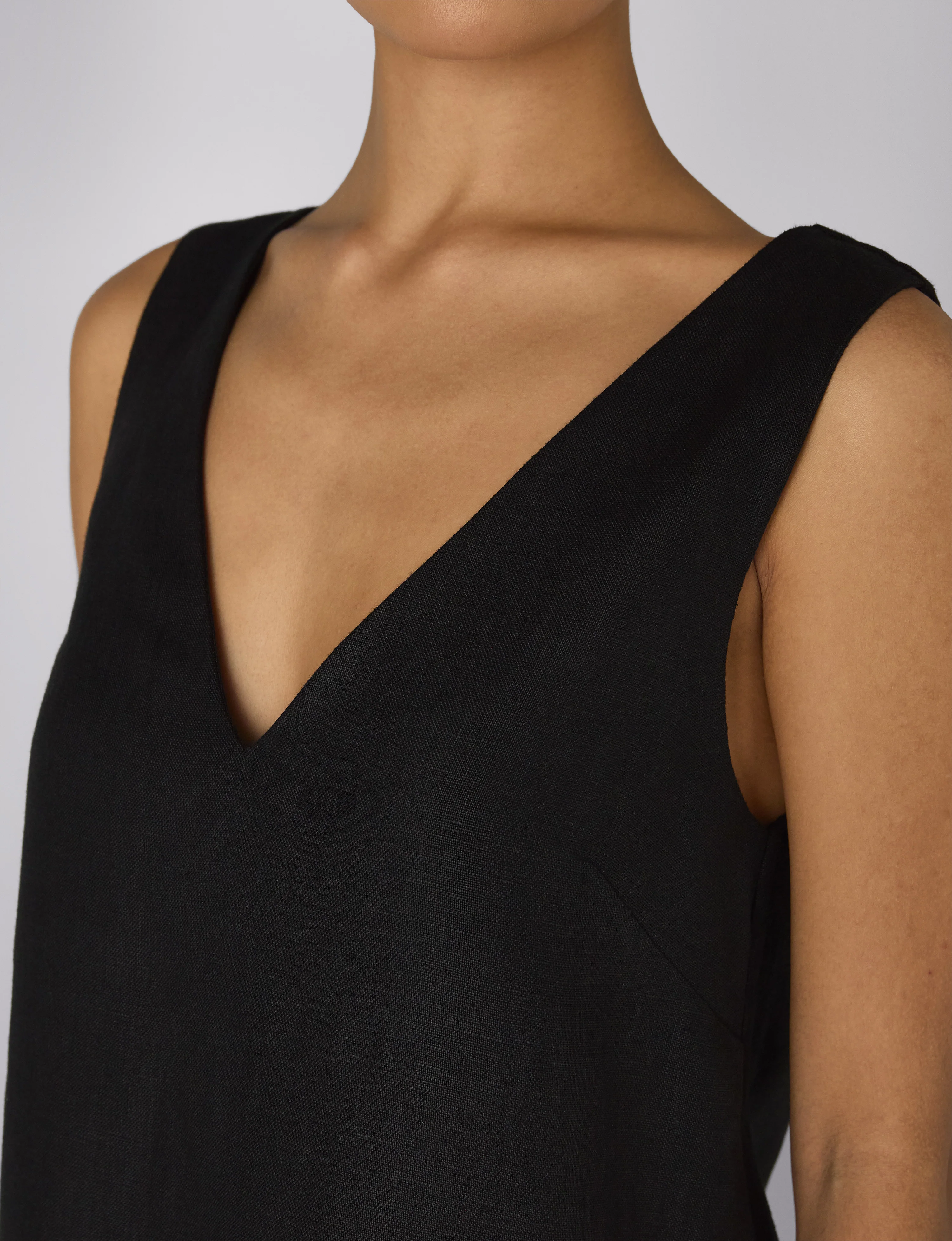 Sloane Dress: Linen, Black - With Nothing Underneath
