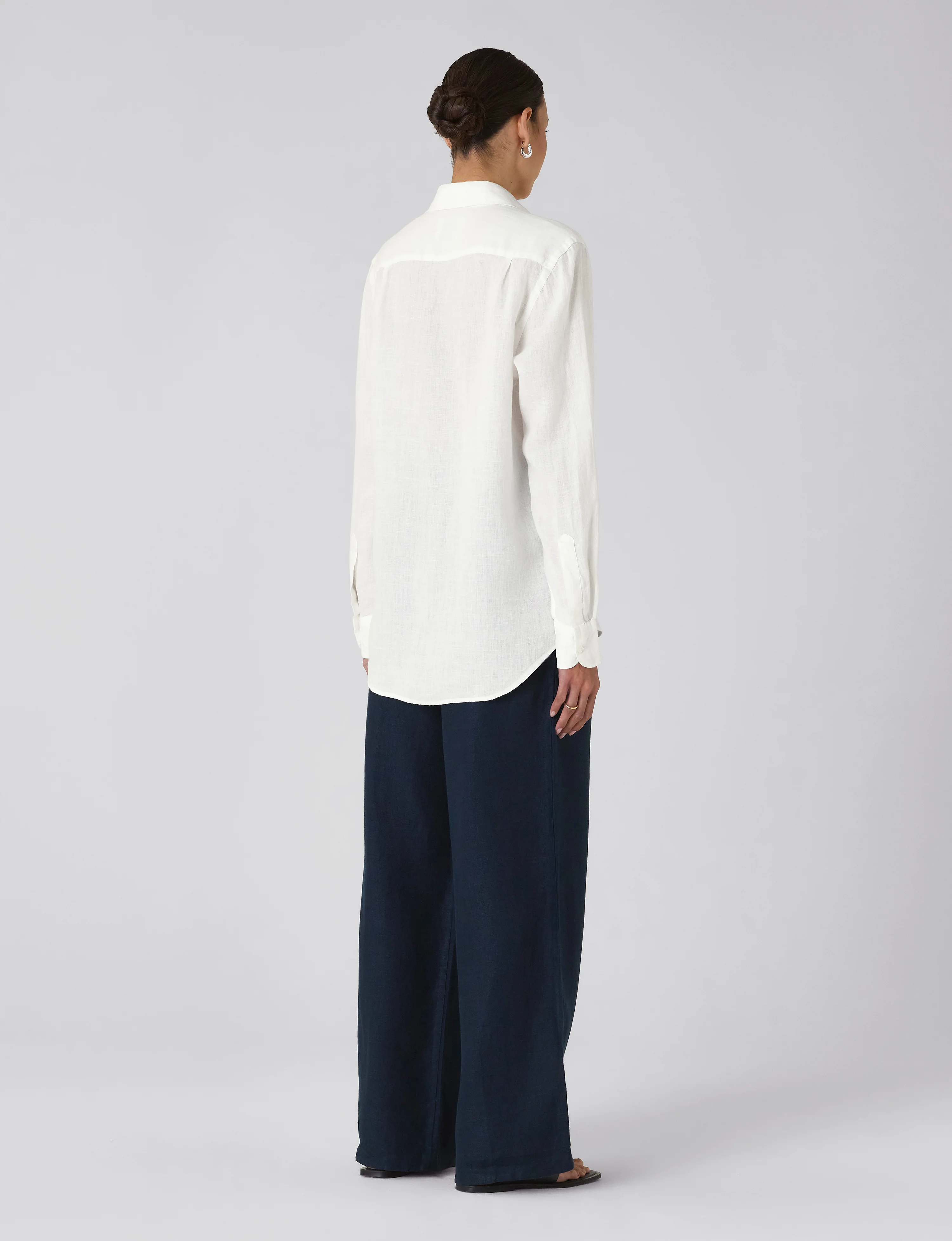 The Boyfriend: Linen, White - With Nothing Underneath