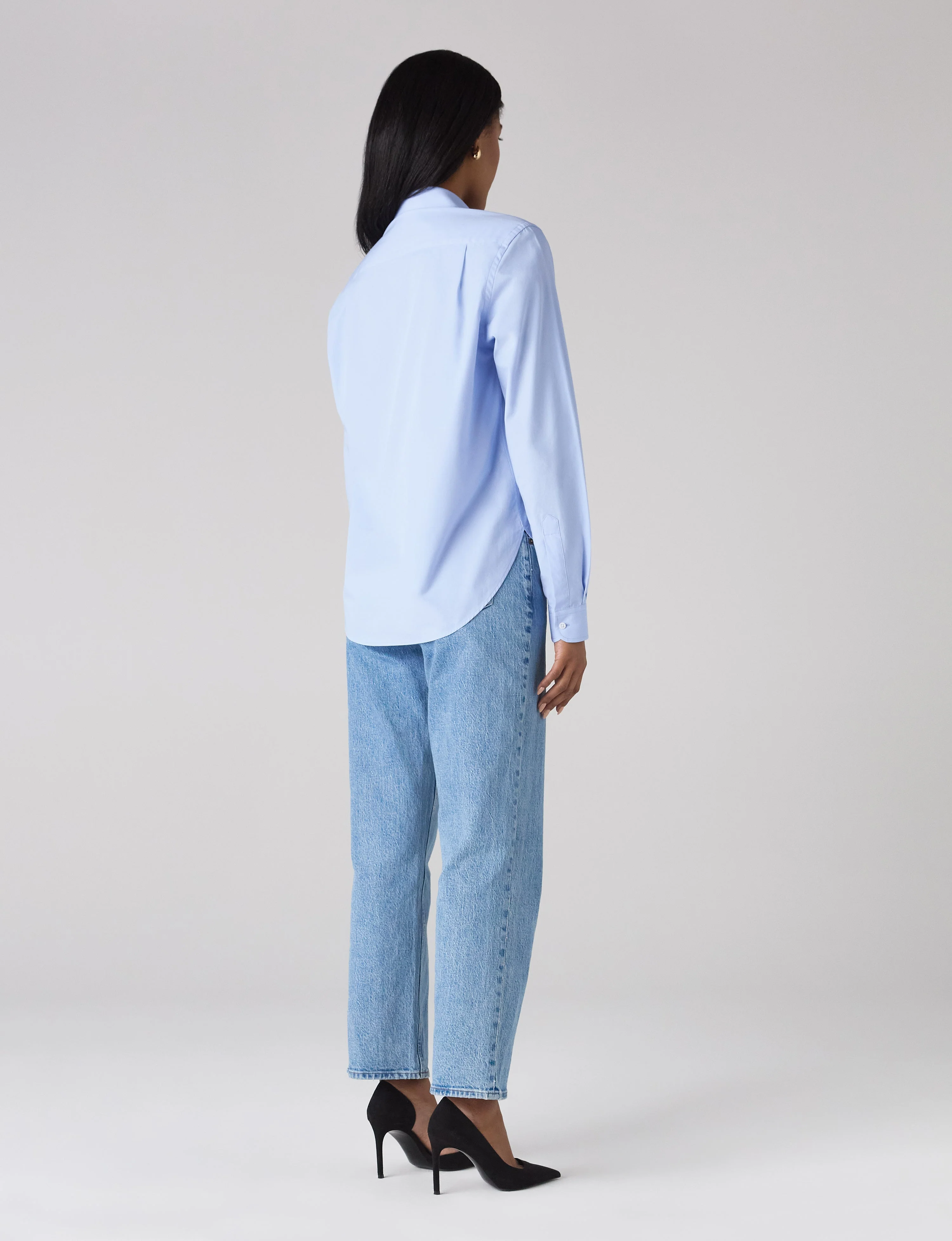 The Classic: Fine Poplin, Sky Blue - With Nothing Underneath