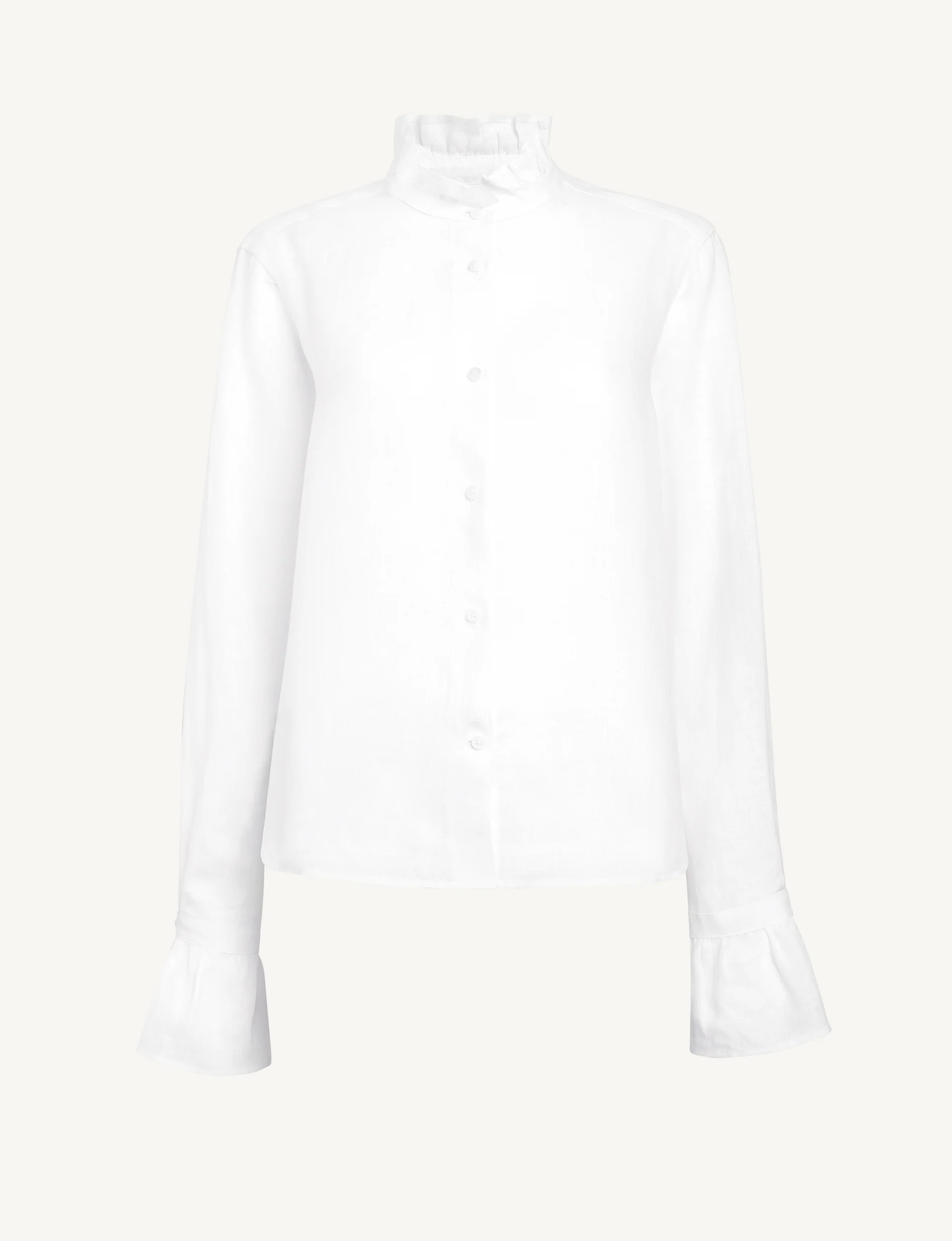 Kew Blouse: Linen, White - With Nothing Underneath