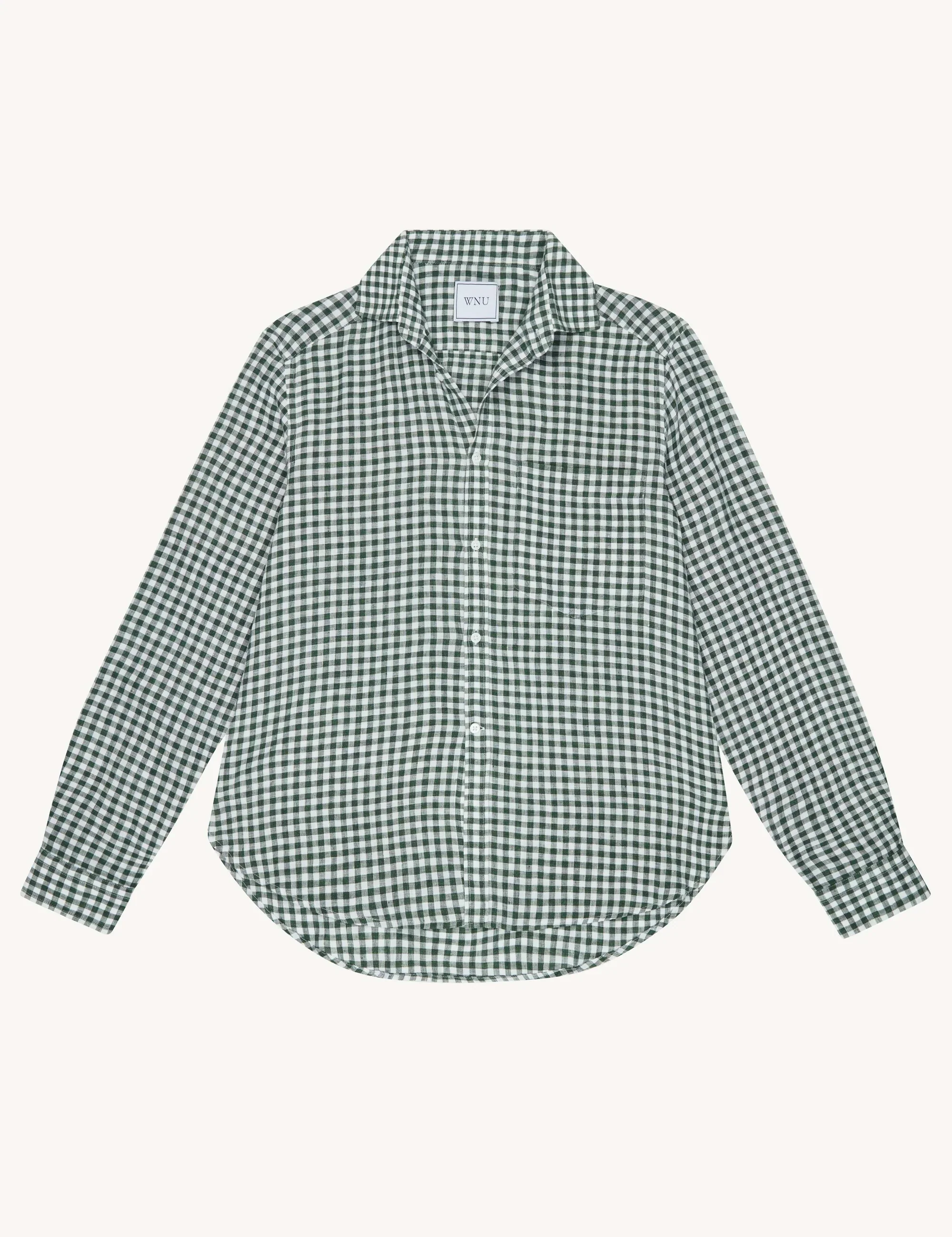 The Classic: Linen, Green Gingham - With Nothing Underneath