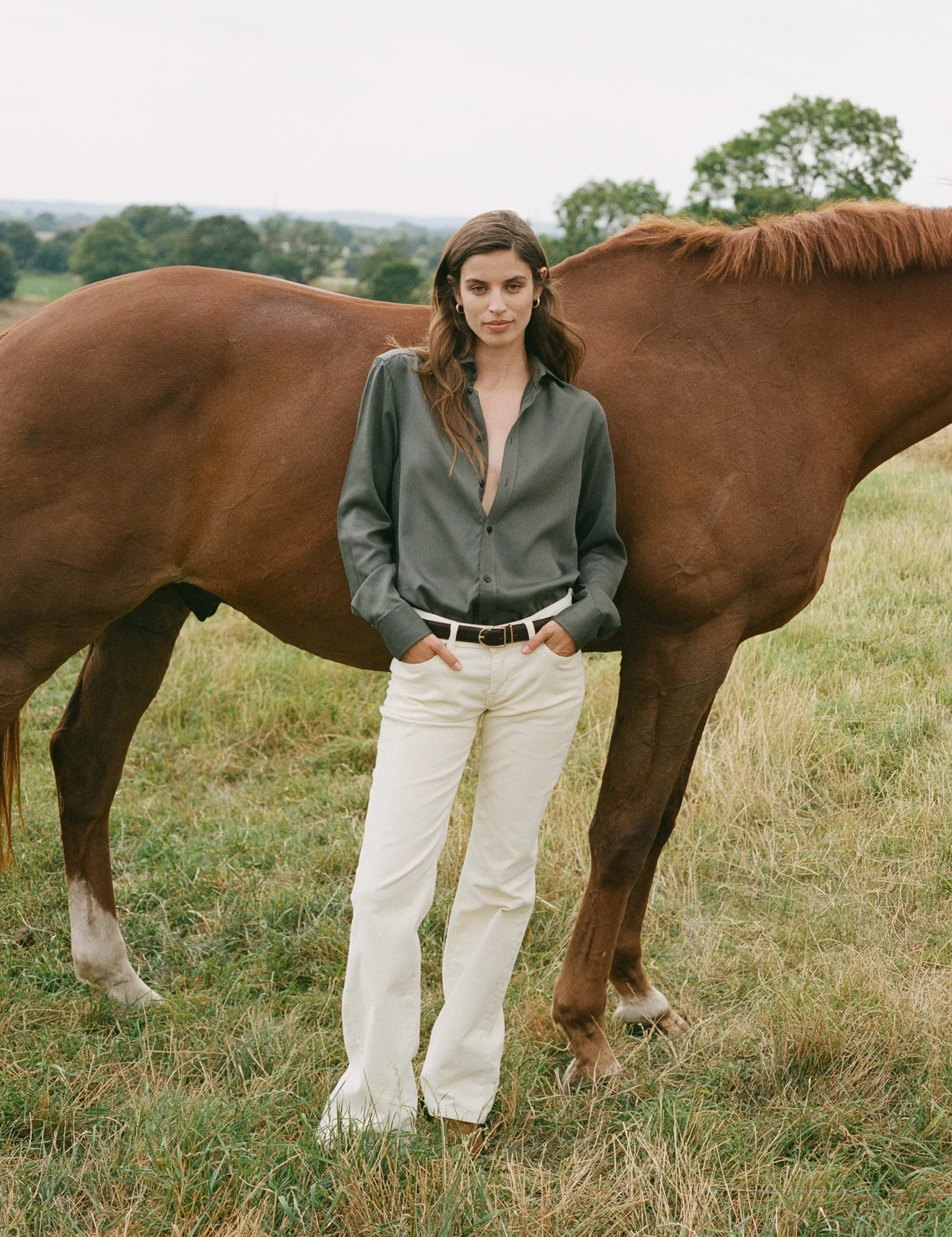 The Boyfriend: TENCEL™ Lyocell, Khaki - With Nothing Underneath