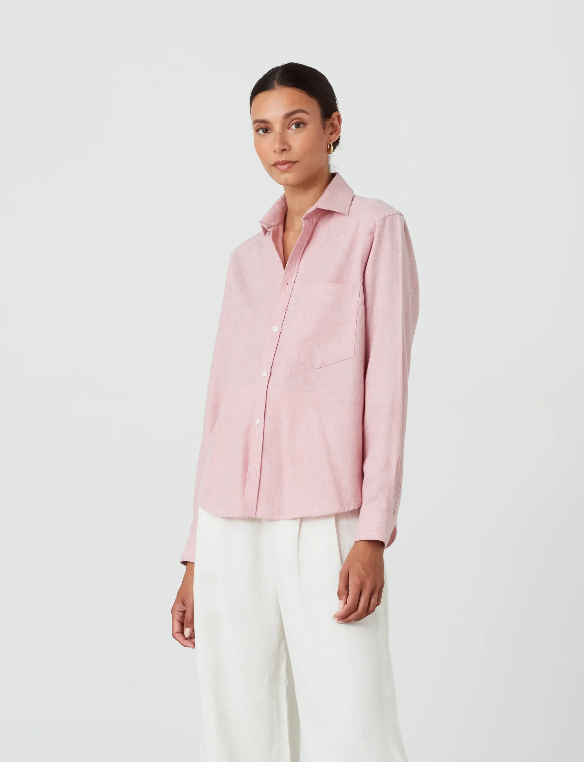 The Classic: Fine Brushed, Dusty Pink - With Nothing Underneath