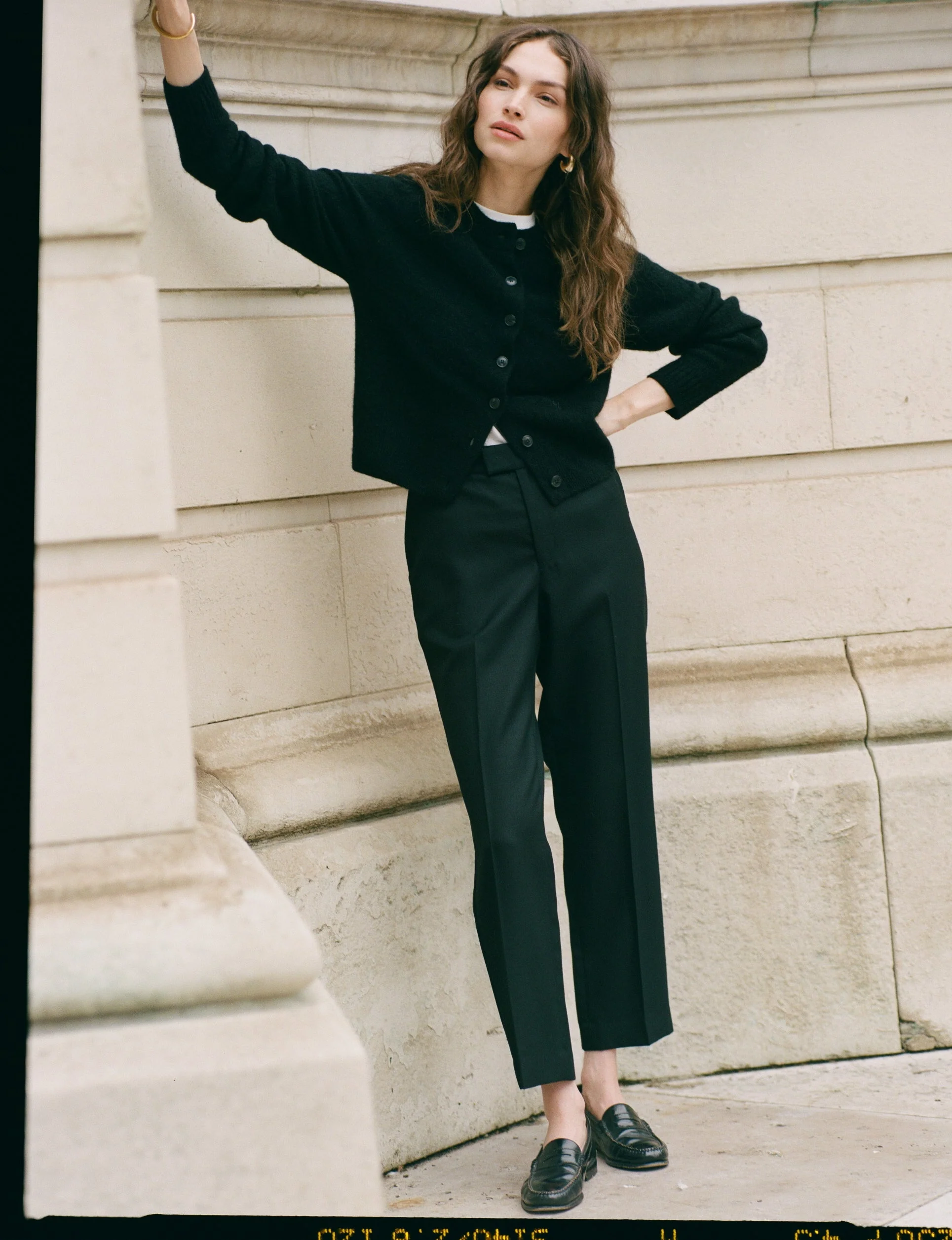 Regent Cigarette Trouser: Wool, Black - With Nothing Underneath