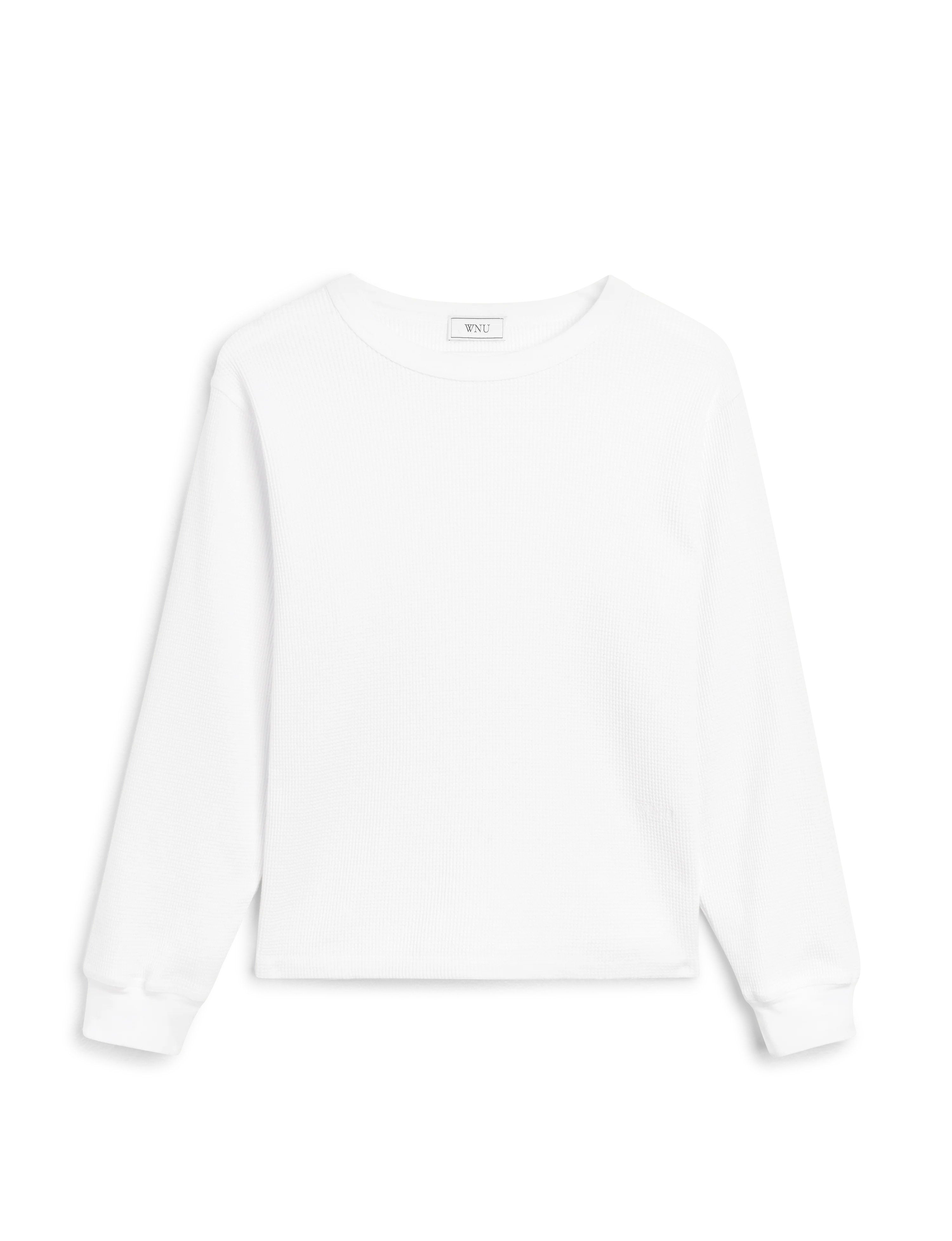 Bessette Top: Waffle Jersey, Off-White - With Nothing Underneath