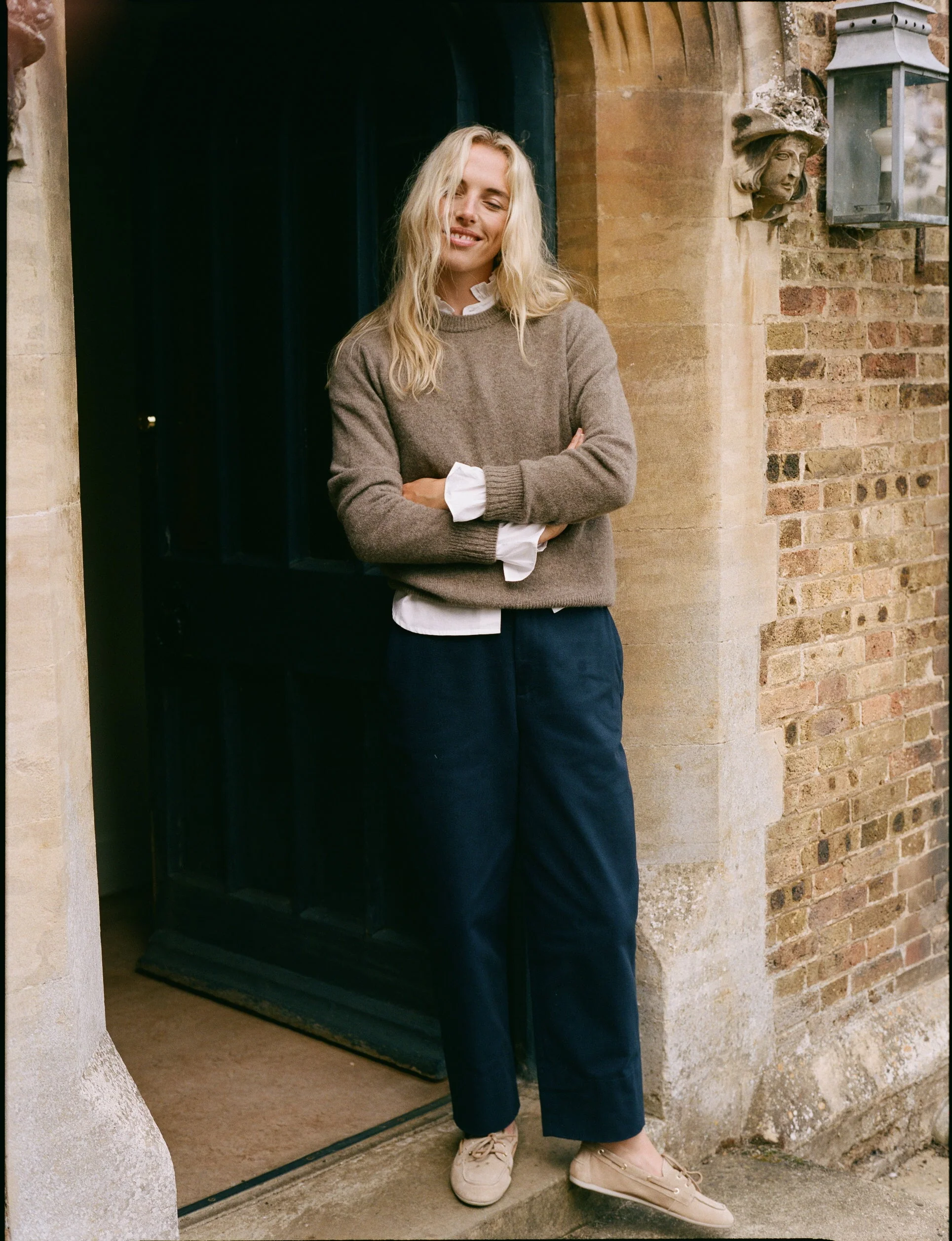 Chartwell Trouser: Cotton Twill, Navy Blue - With Nothing Underneath