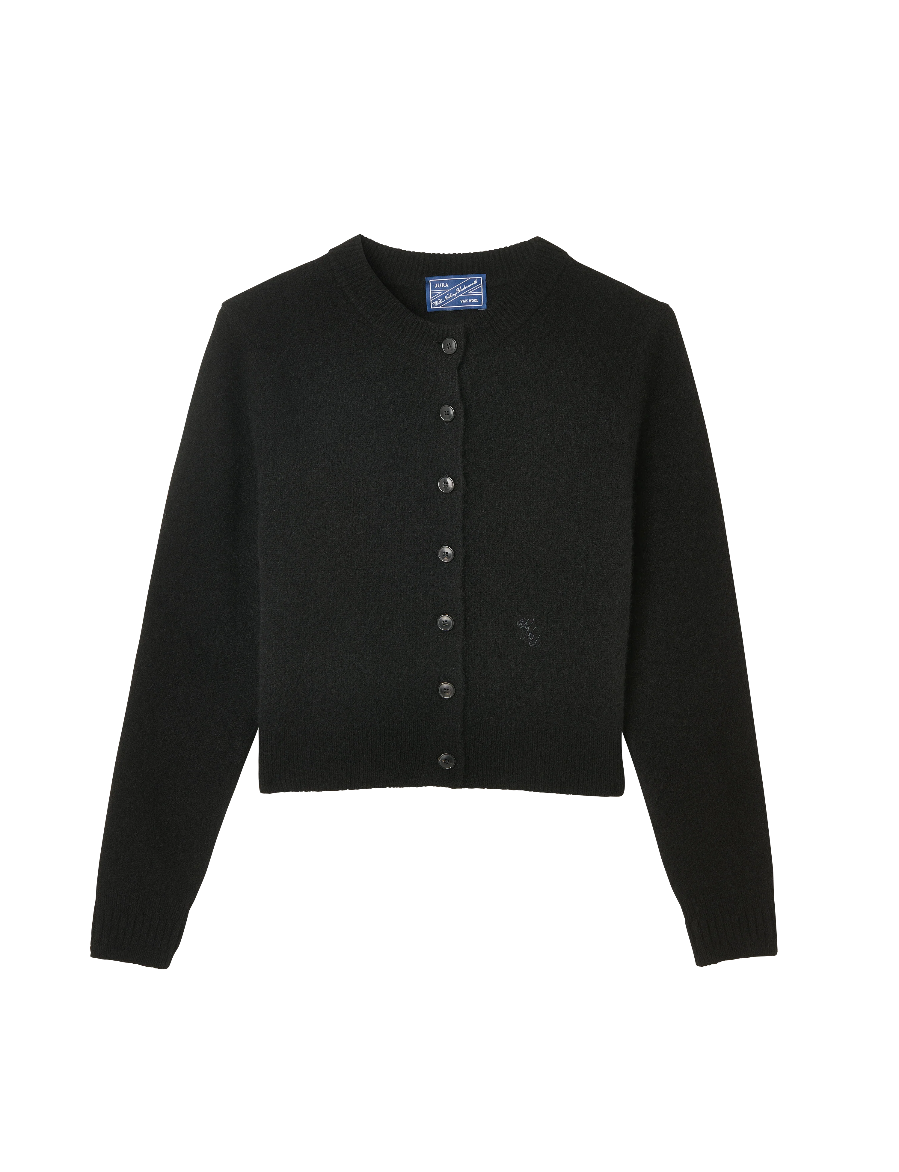 Jura Cardigan: Yak Wool, Black - With Nothing Underneath
