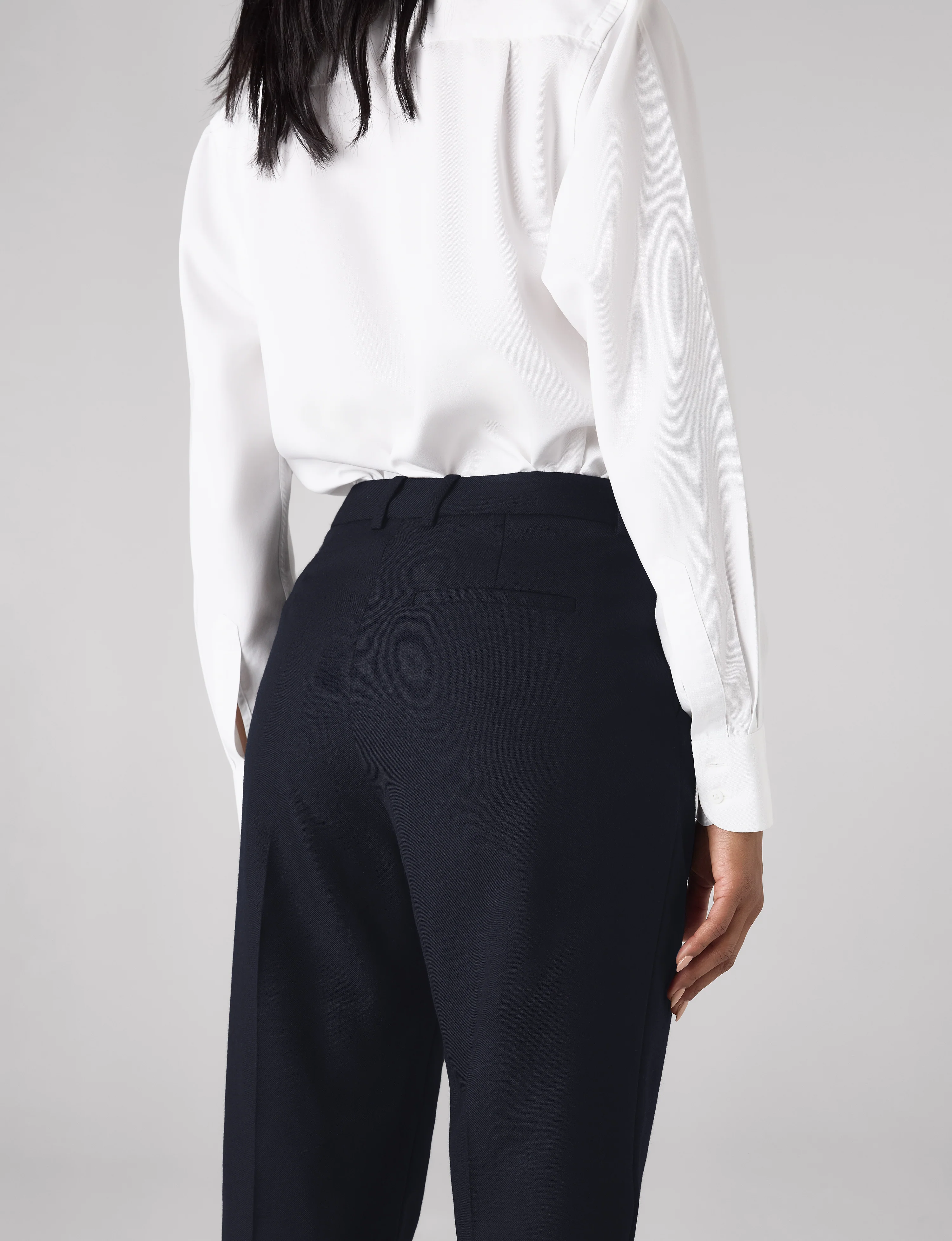 Regent Cigarette Trouser: Wool, Navy - With Nothing Underneath