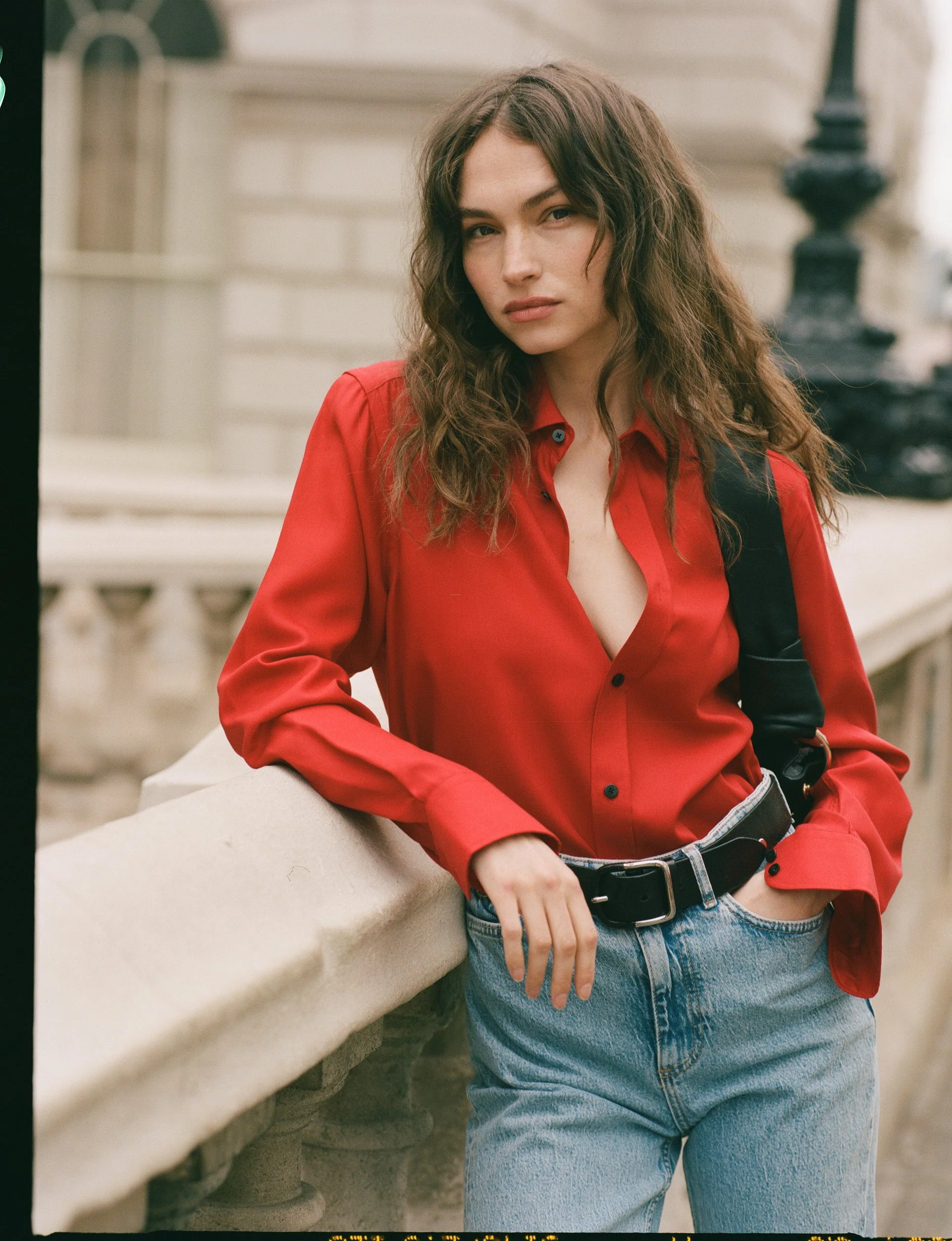 The Boyfriend: TENCEL™ Lyocell, Red - With Nothing Underneath