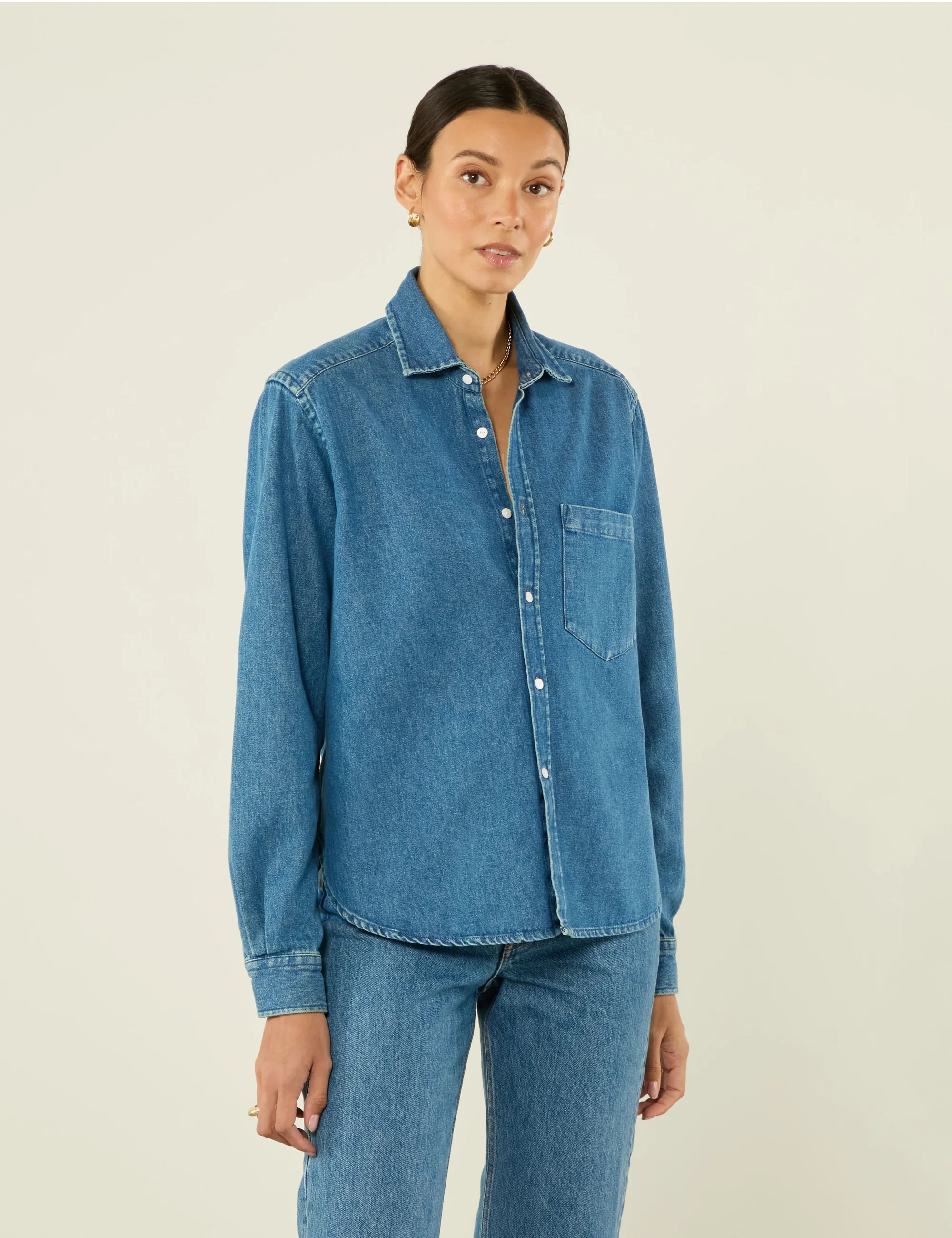 The Classic: Denim, Blue - With Nothing Underneath