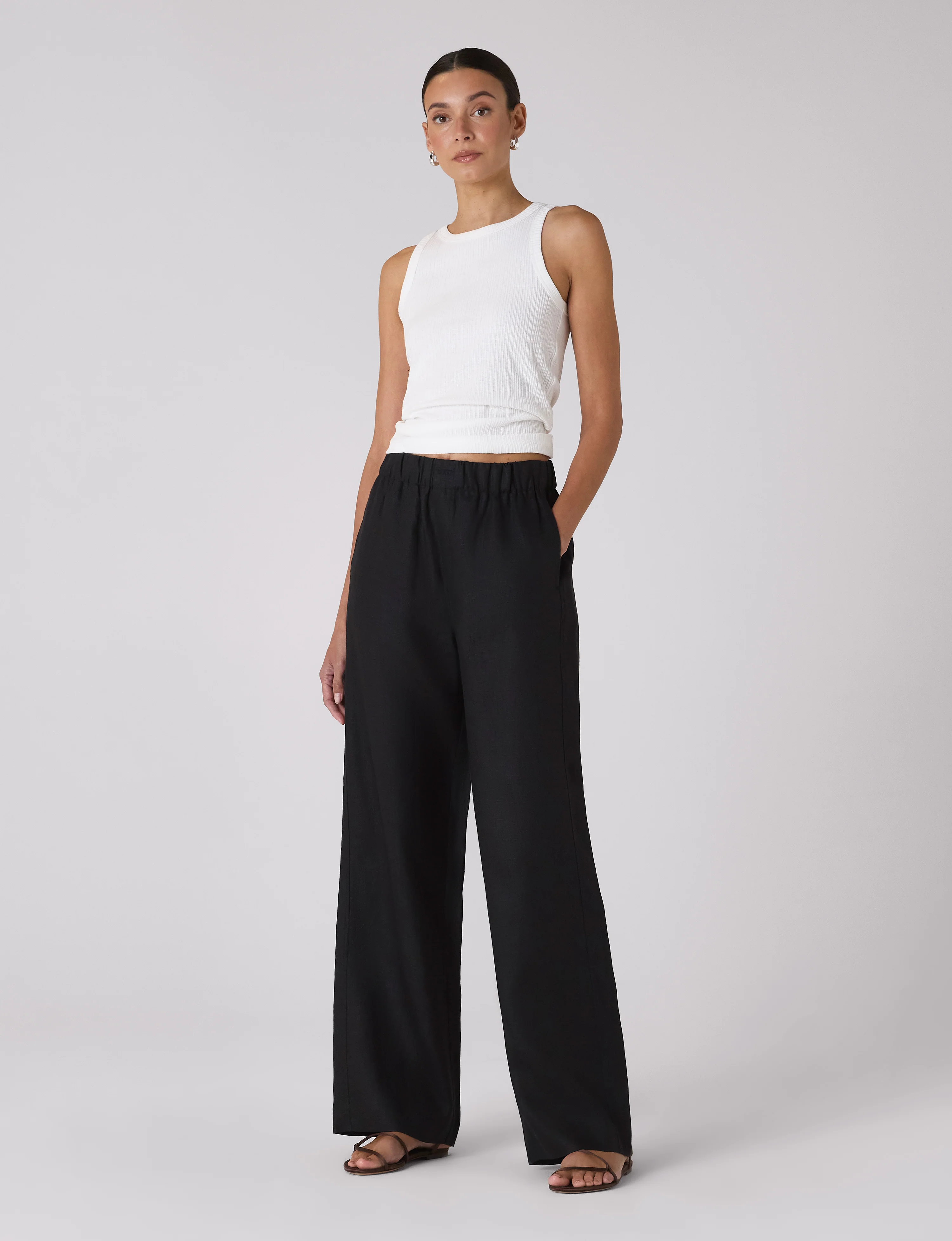 Carnaby Tank: Cotton Textured Rib, Off-White - With Nothing Underneath
