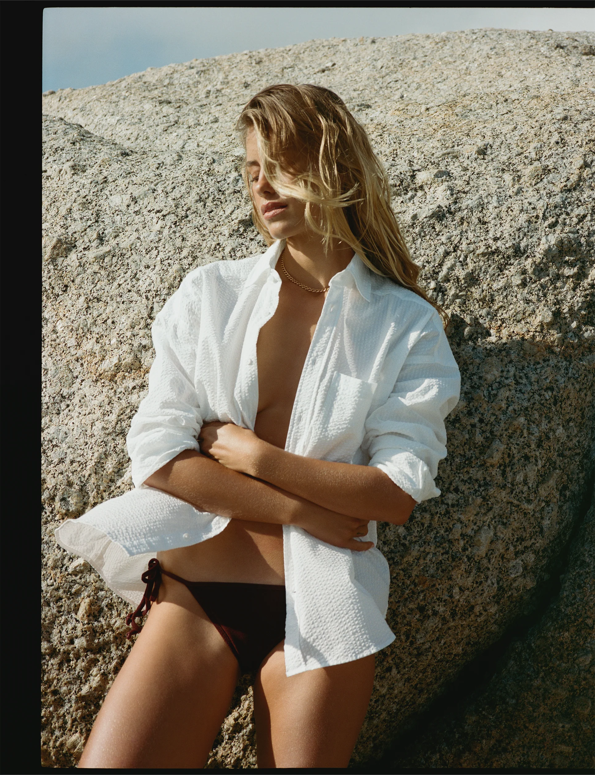 The Weekend: Seersucker, White - With Nothing Underneath