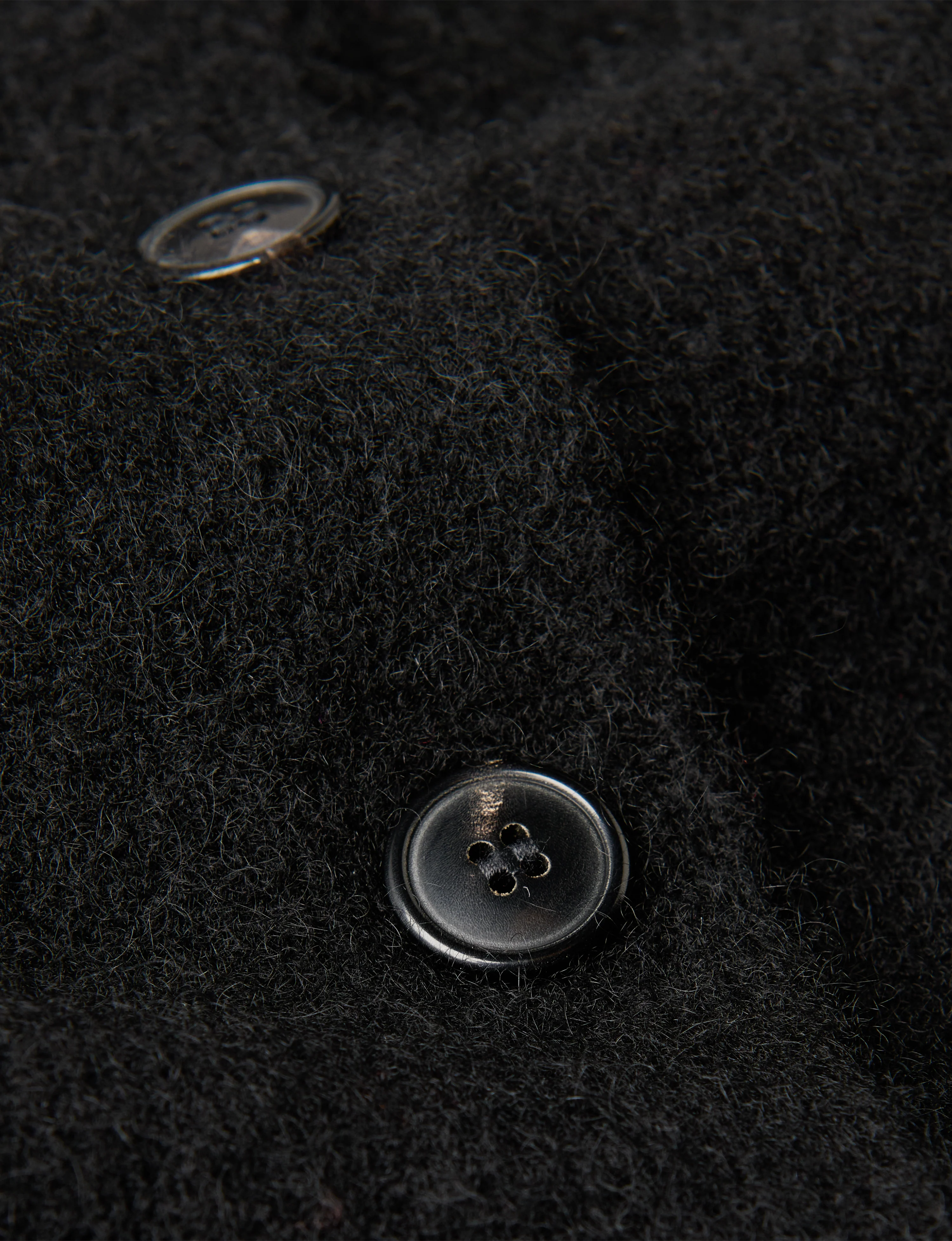 Jura Cardigan: Yak Wool, Black - With Nothing Underneath