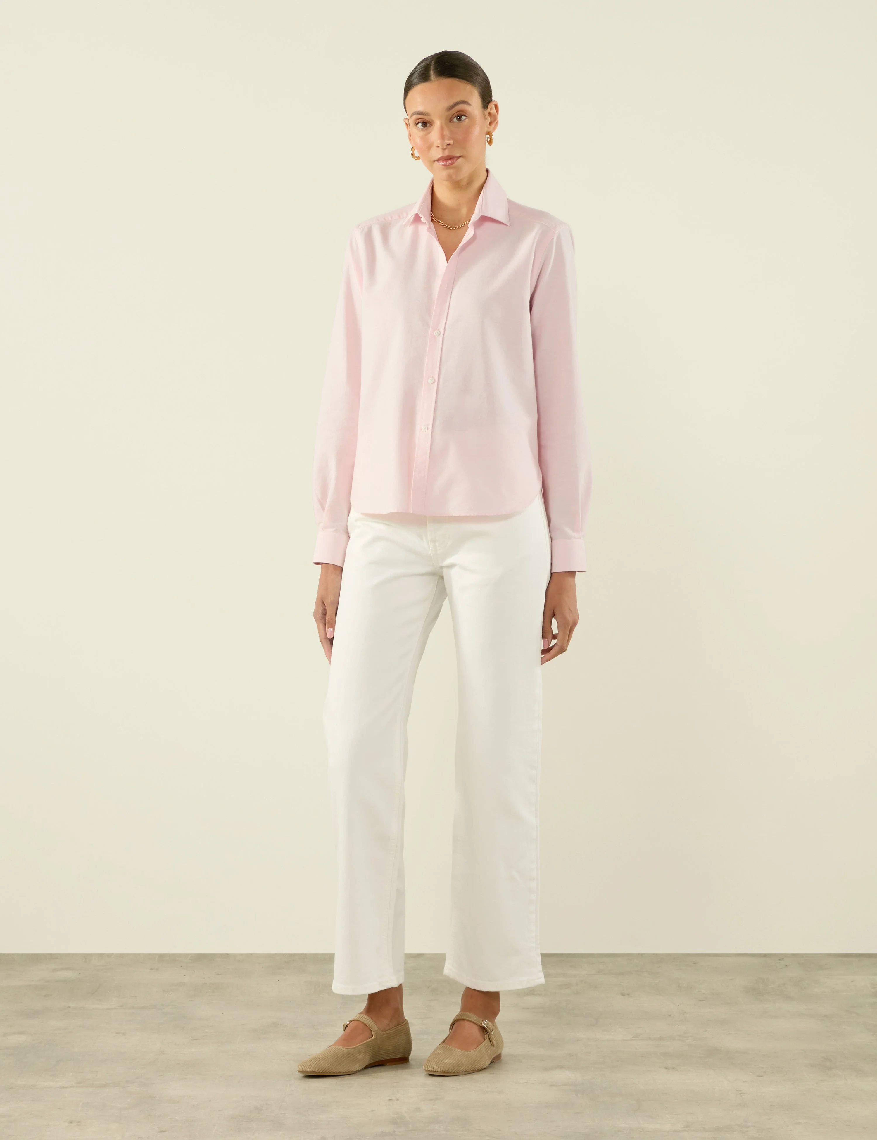 The Classic: Oxford, Rose Pink - With Nothing Underneath