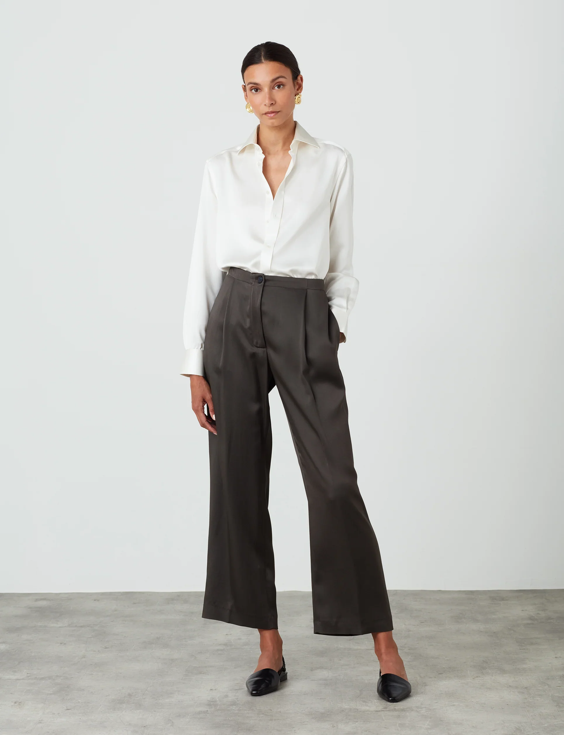 The Boyfriend: Silk Satin, Pearl - With Nothing Underneath