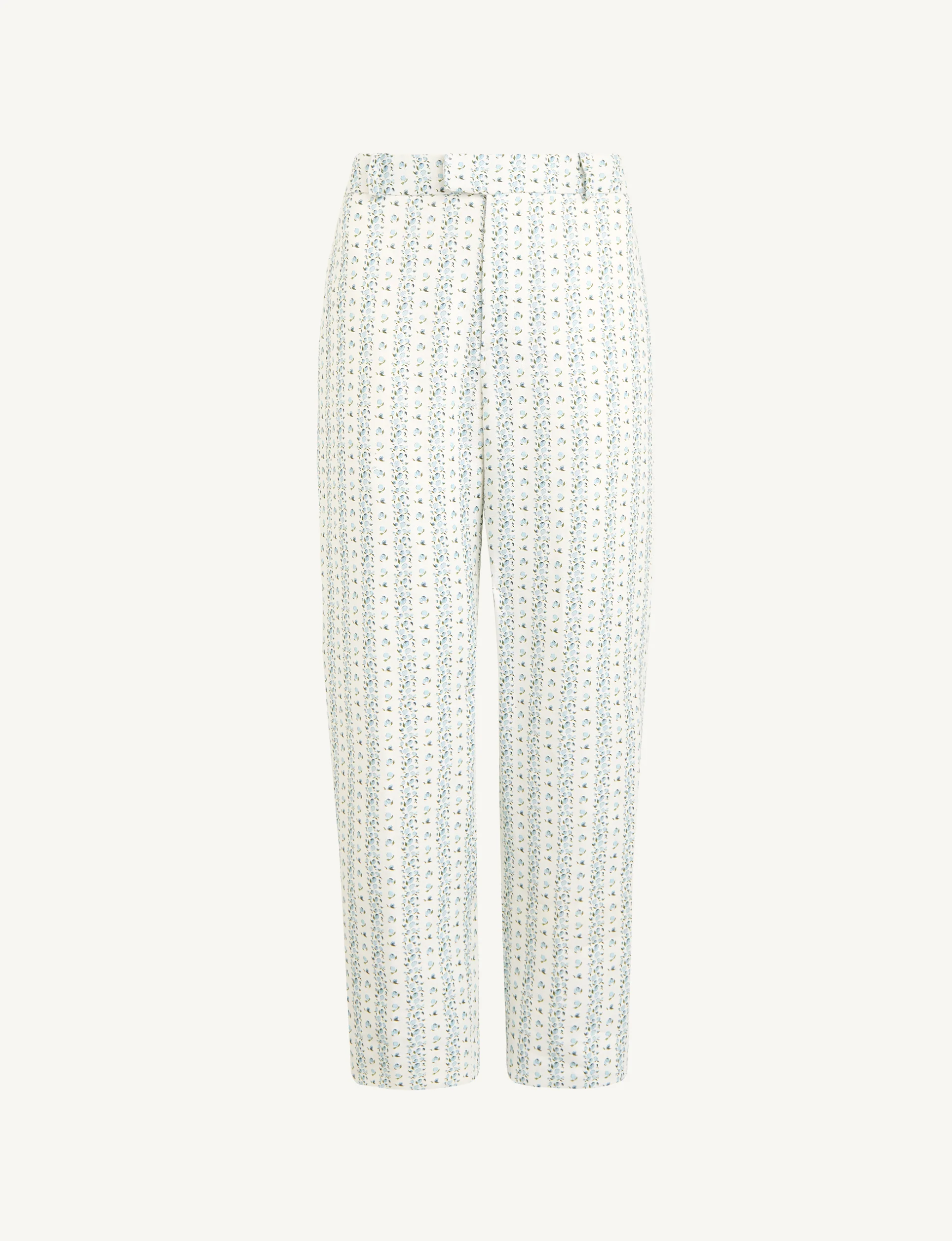 Regent Cigarette Trouser: Linen, Plum Print - With Nothing Underneath