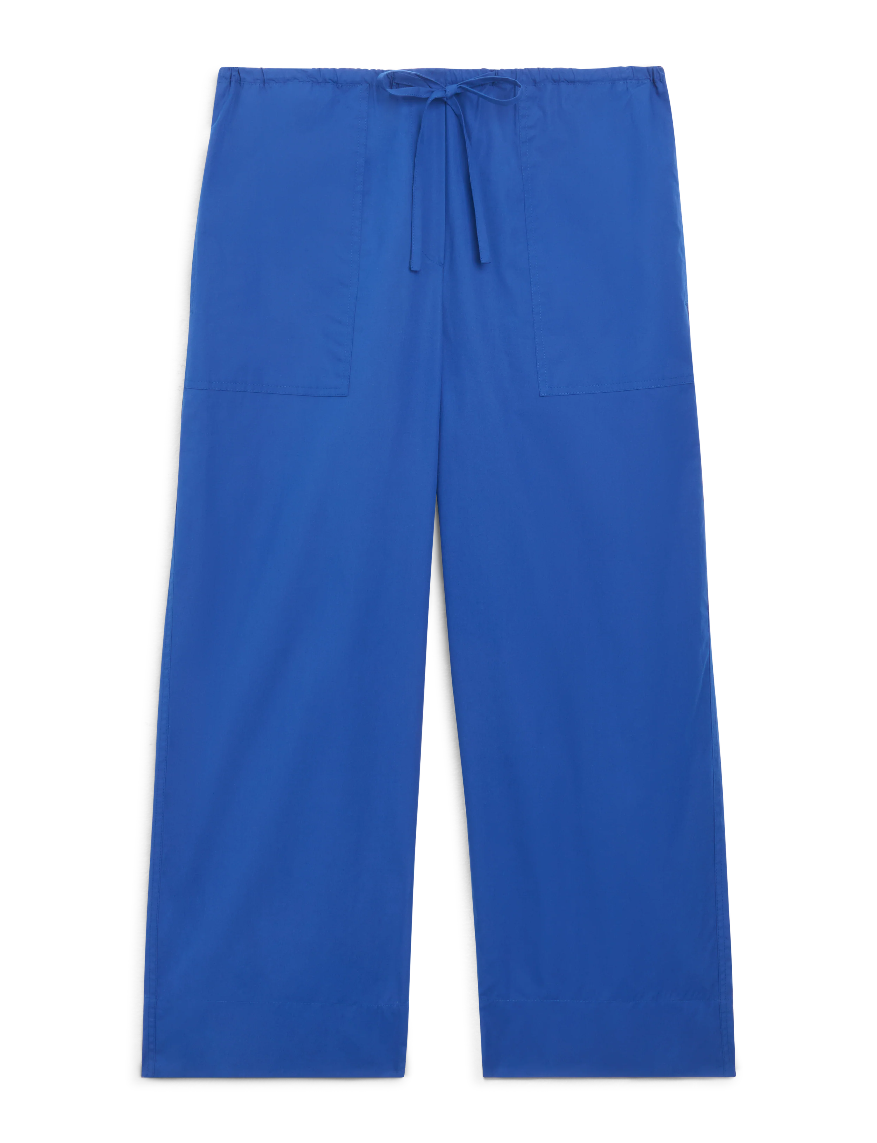 Sifnos Trousers: Fine Poplin, Cobalt Blue x Lucy Williams - With Nothing Underneath