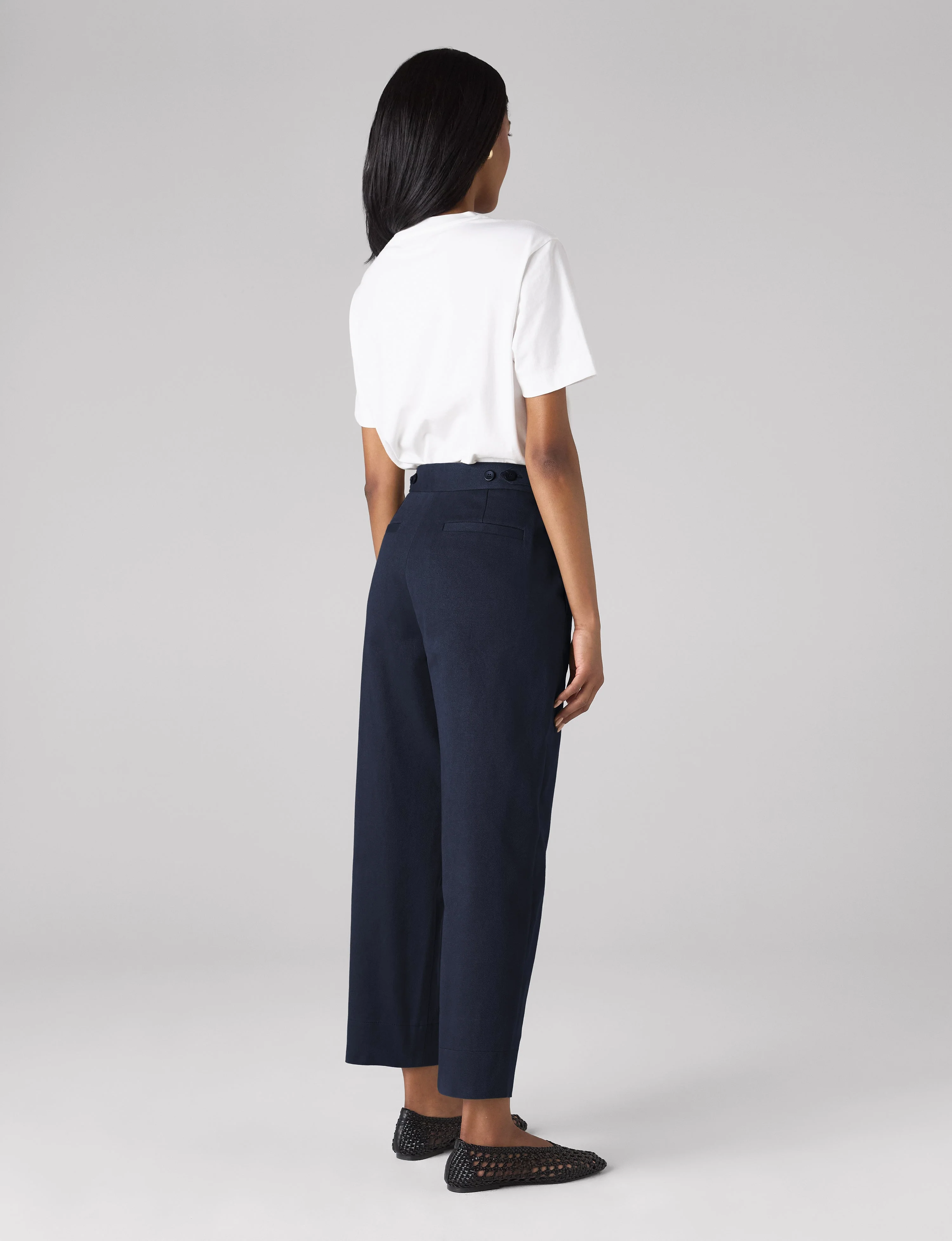 Chartwell Trouser: Cotton Twill, Navy Blue - With Nothing Underneath