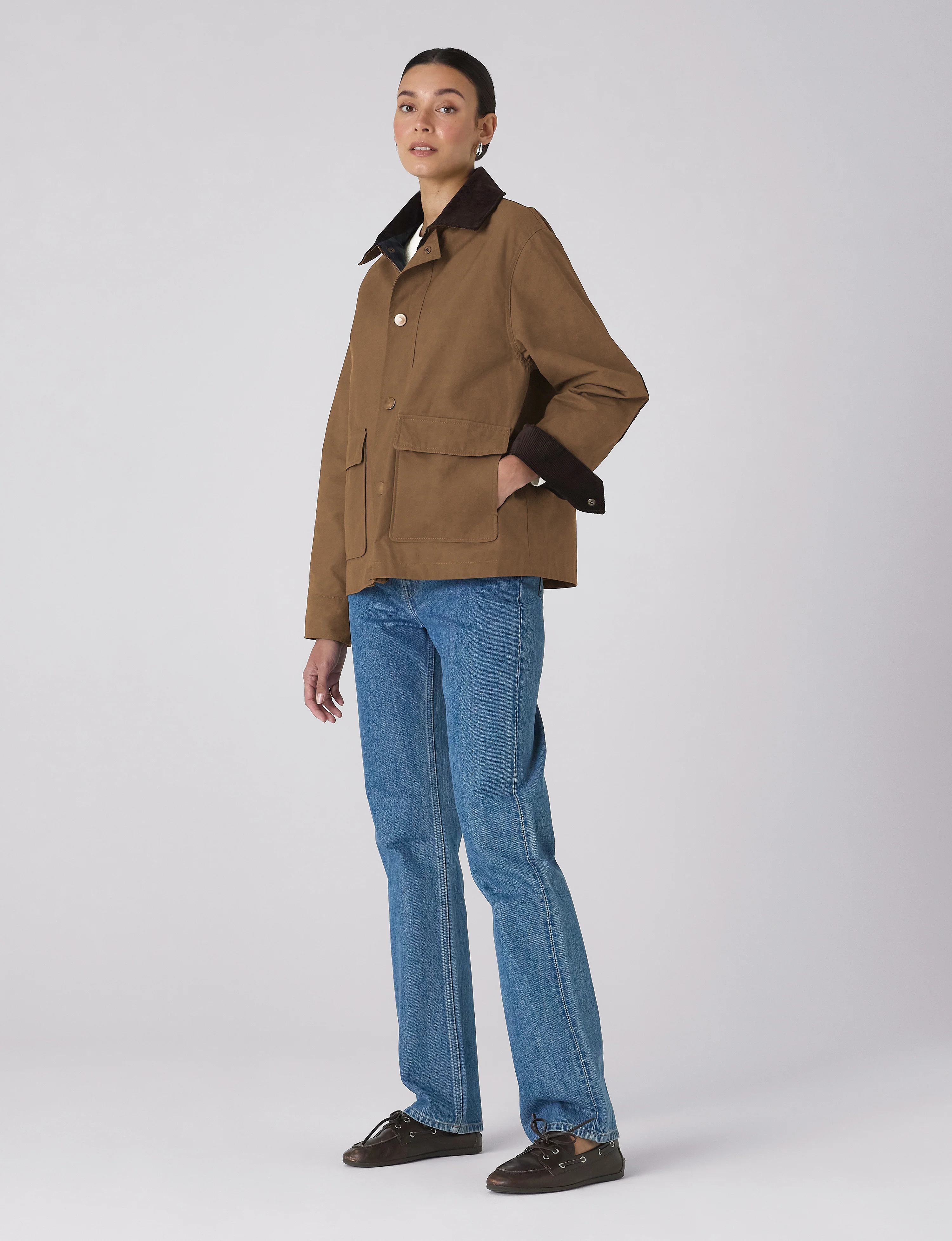 Kent Jacket: Waxed Cotton, Chocolate - With Nothing Underneath