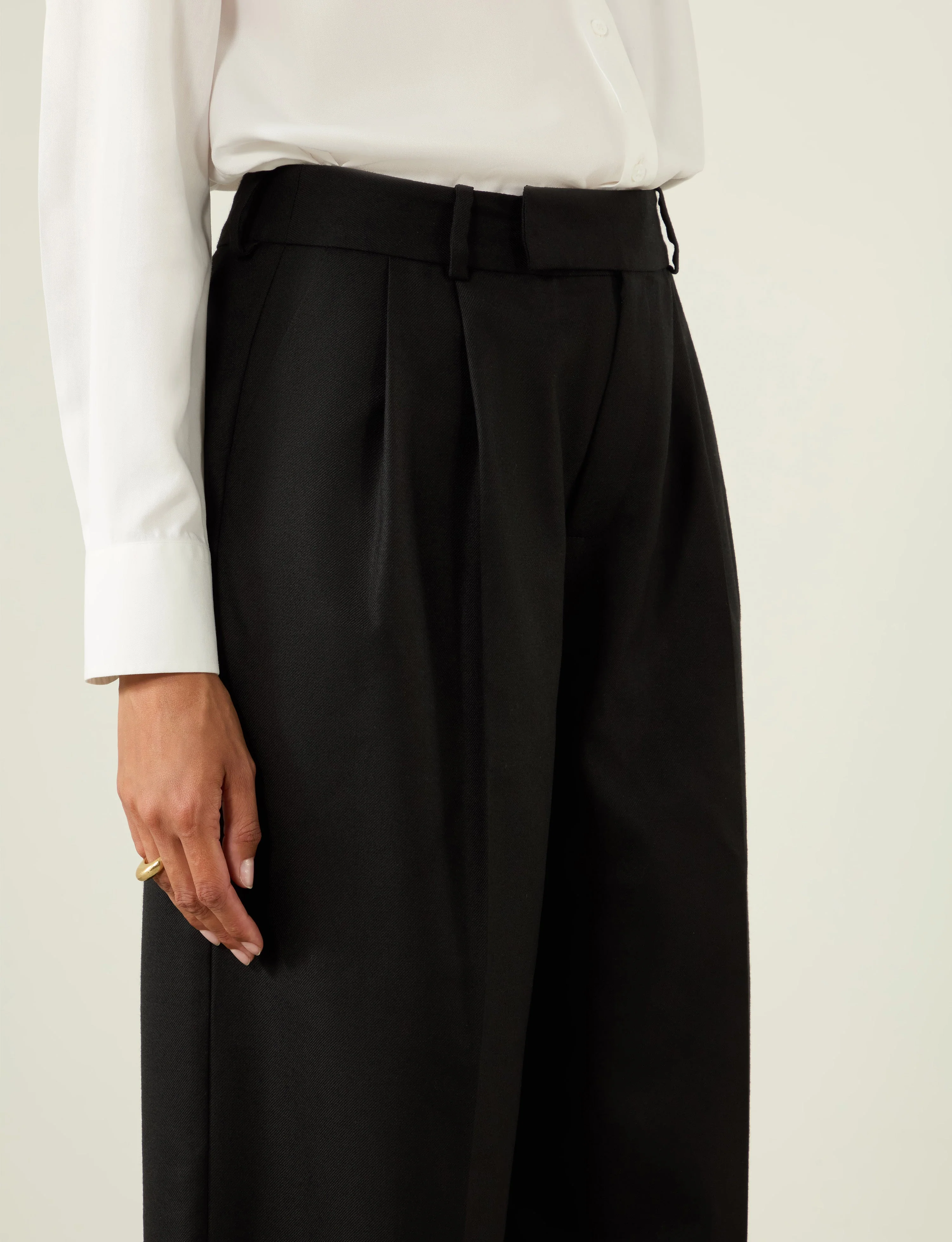 Rampling Trouser: Wool, Black - With Nothing Underneath