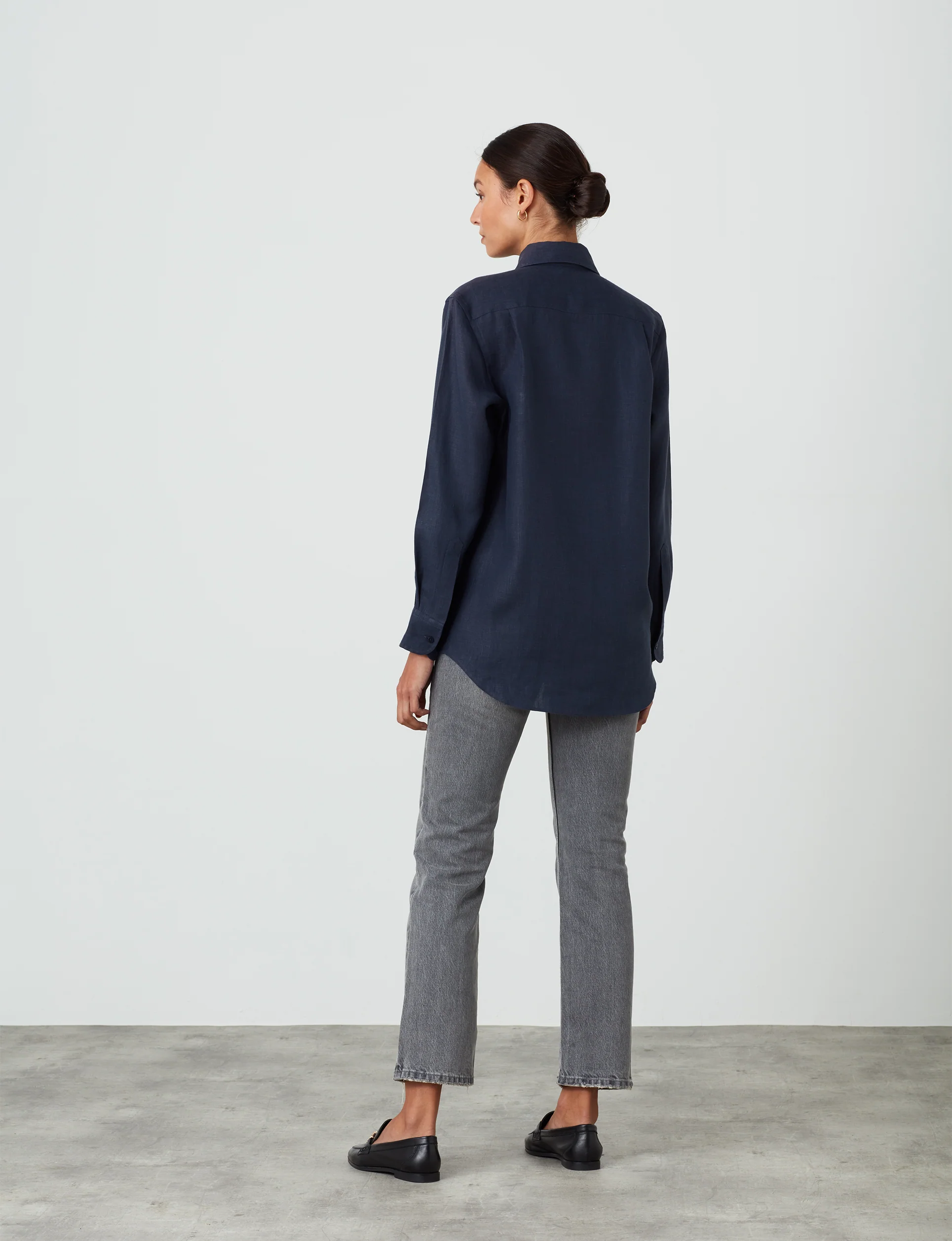 The Boyfriend: Hemp, Navy - With Nothing Underneath
