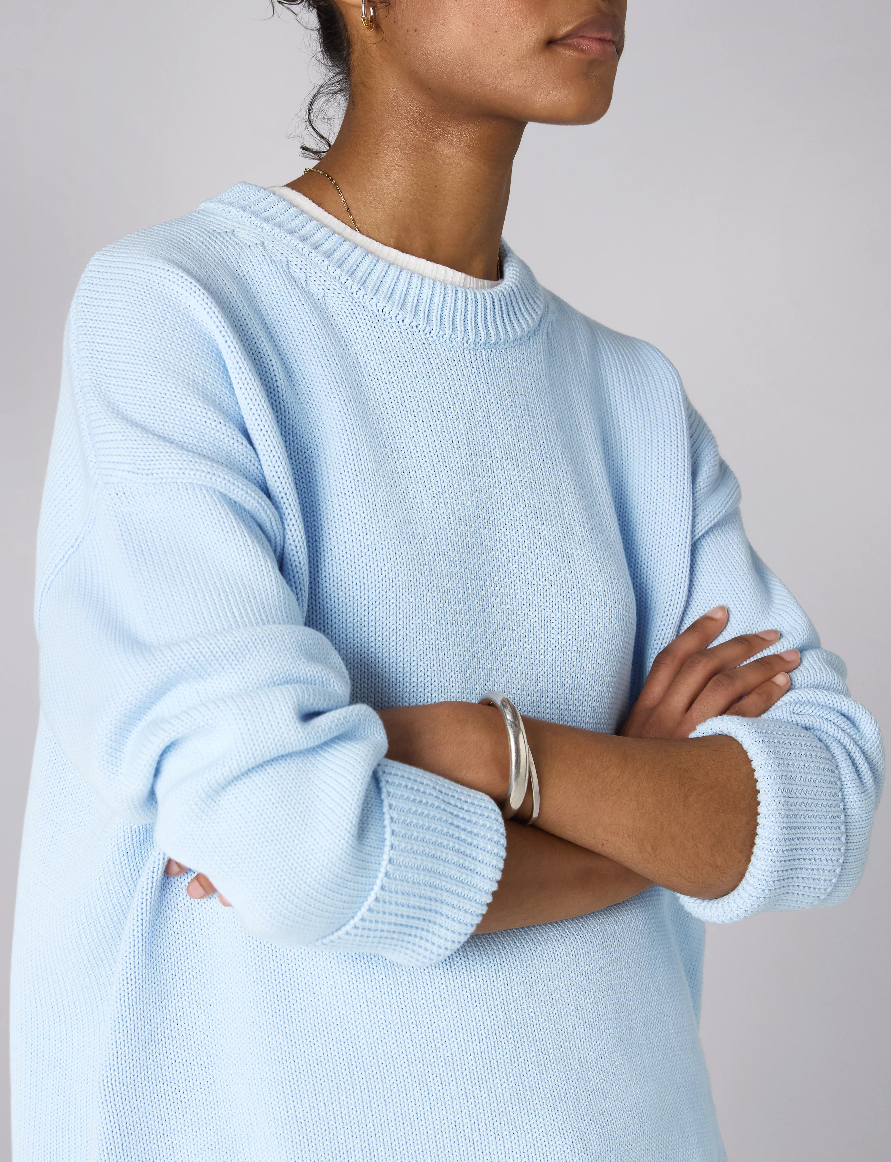 Sennen Jumper: Cotton, Icy Blue x Lucy Williams - With Nothing Underneath