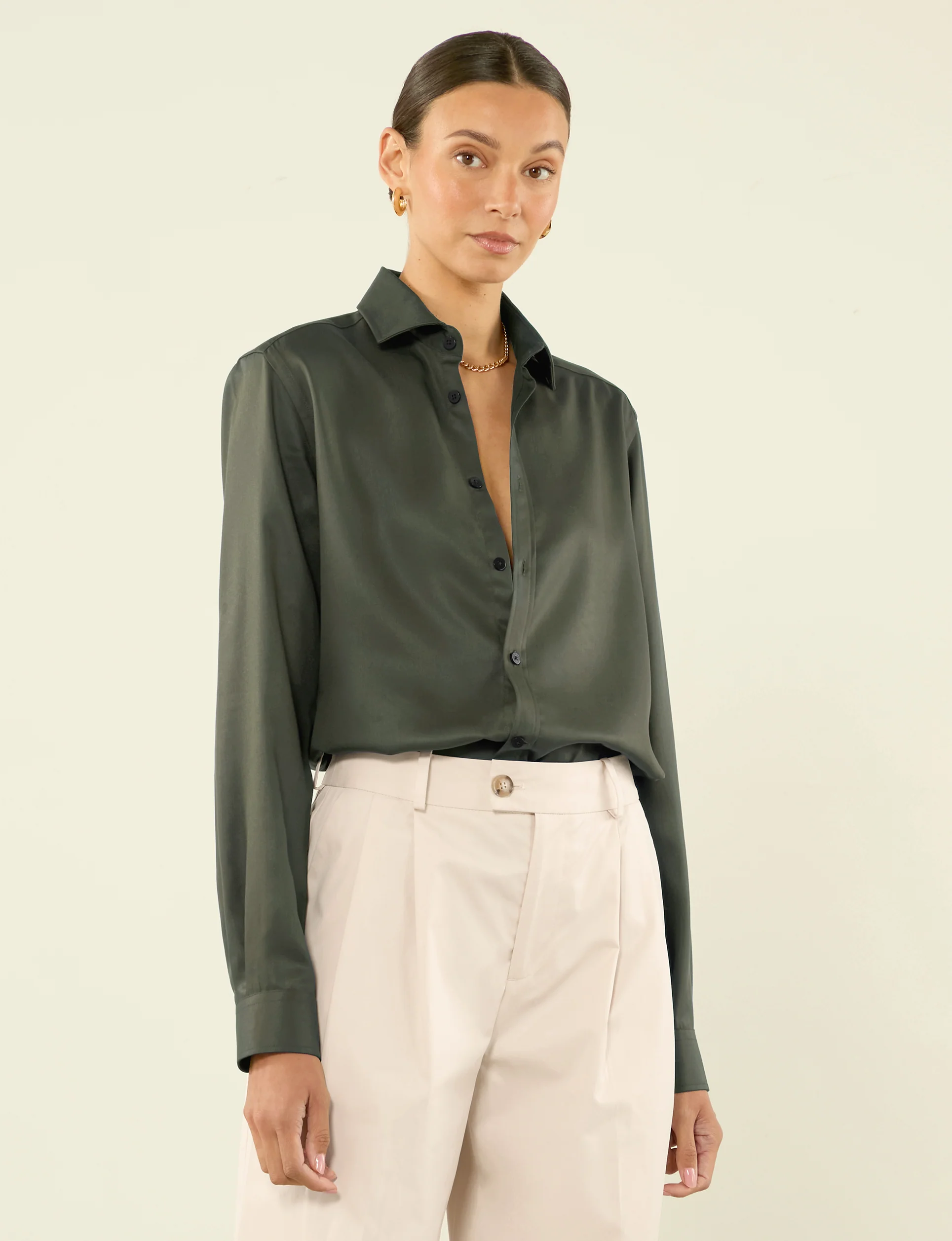 The Classic: TENCEL™ Lyocell, Khaki - With Nothing Underneath