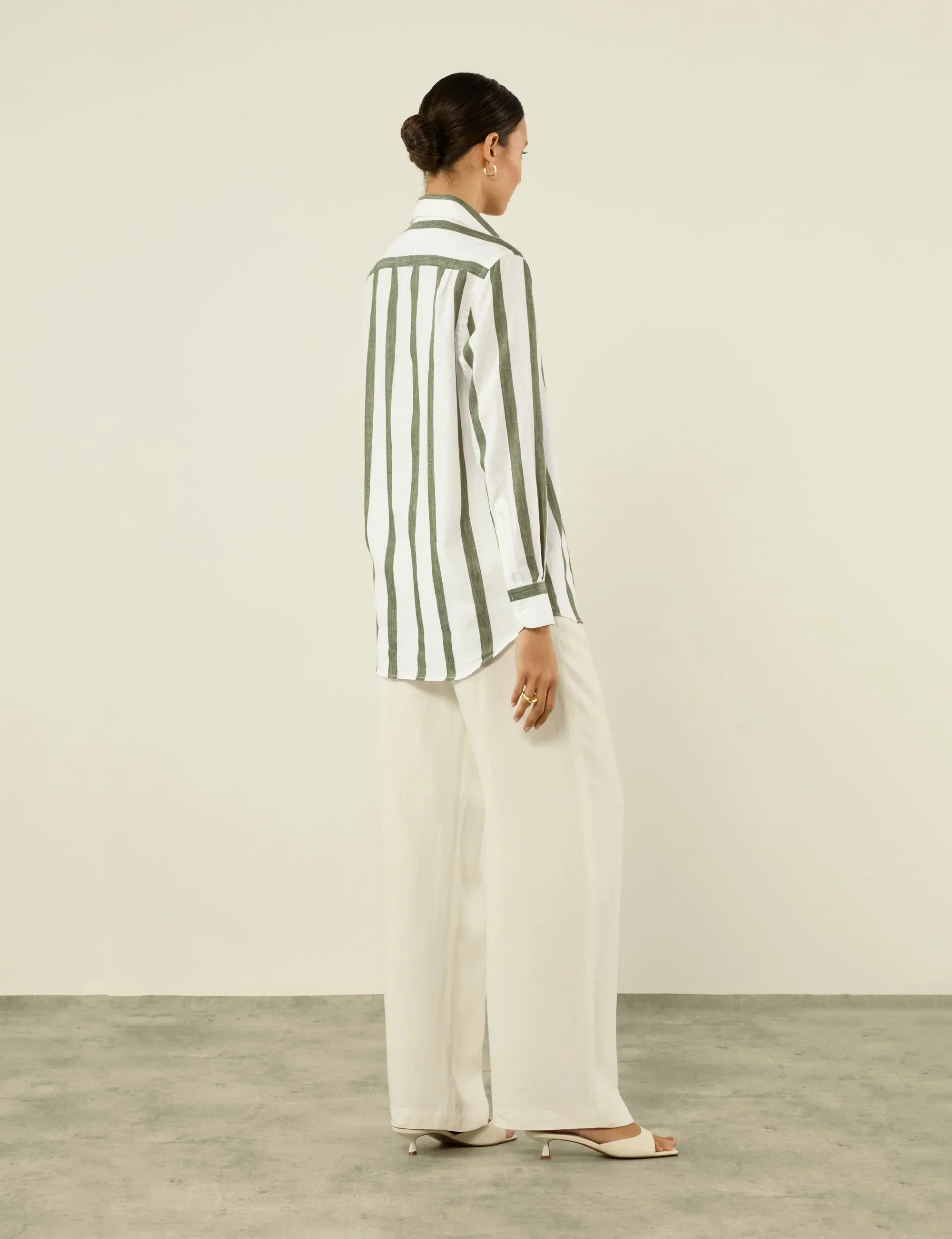 The Boyfriend: Weave, Khaki Stripe - With Nothing Underneath