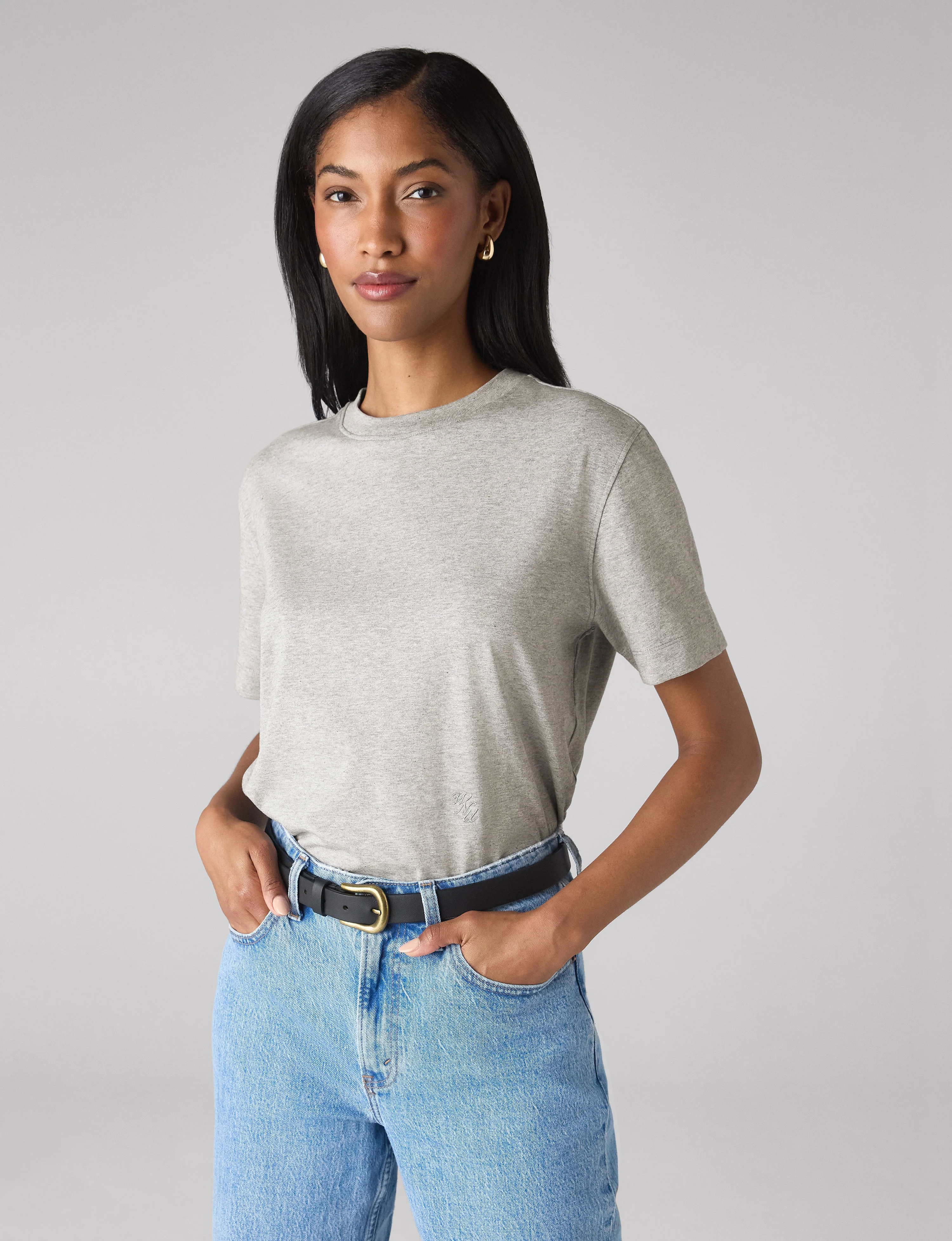 Soho T-Shirt: Cotton Jersey, Grey - With Nothing Underneath