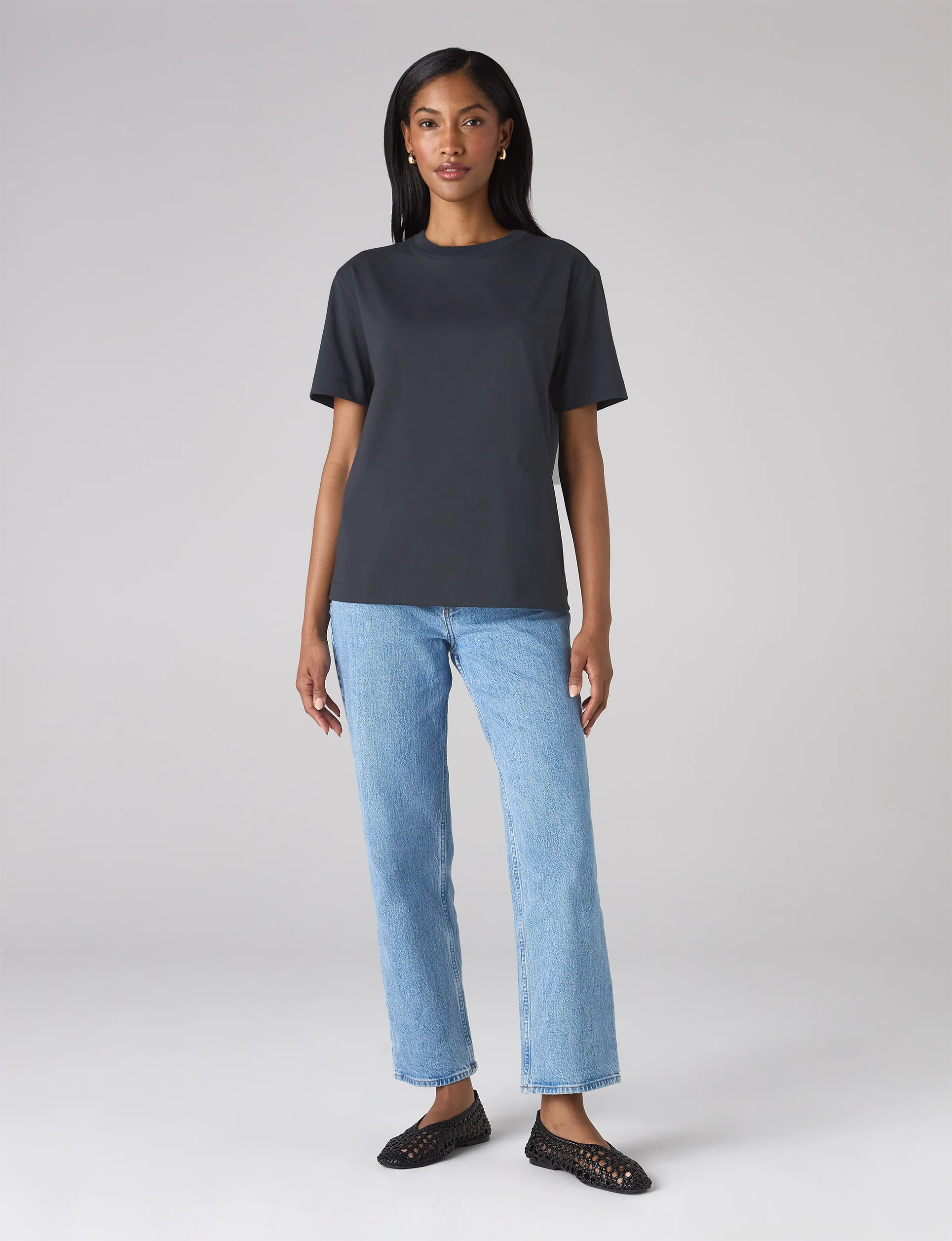 Soho T-Shirt: Cotton Jersey, Navy - With Nothing Underneath