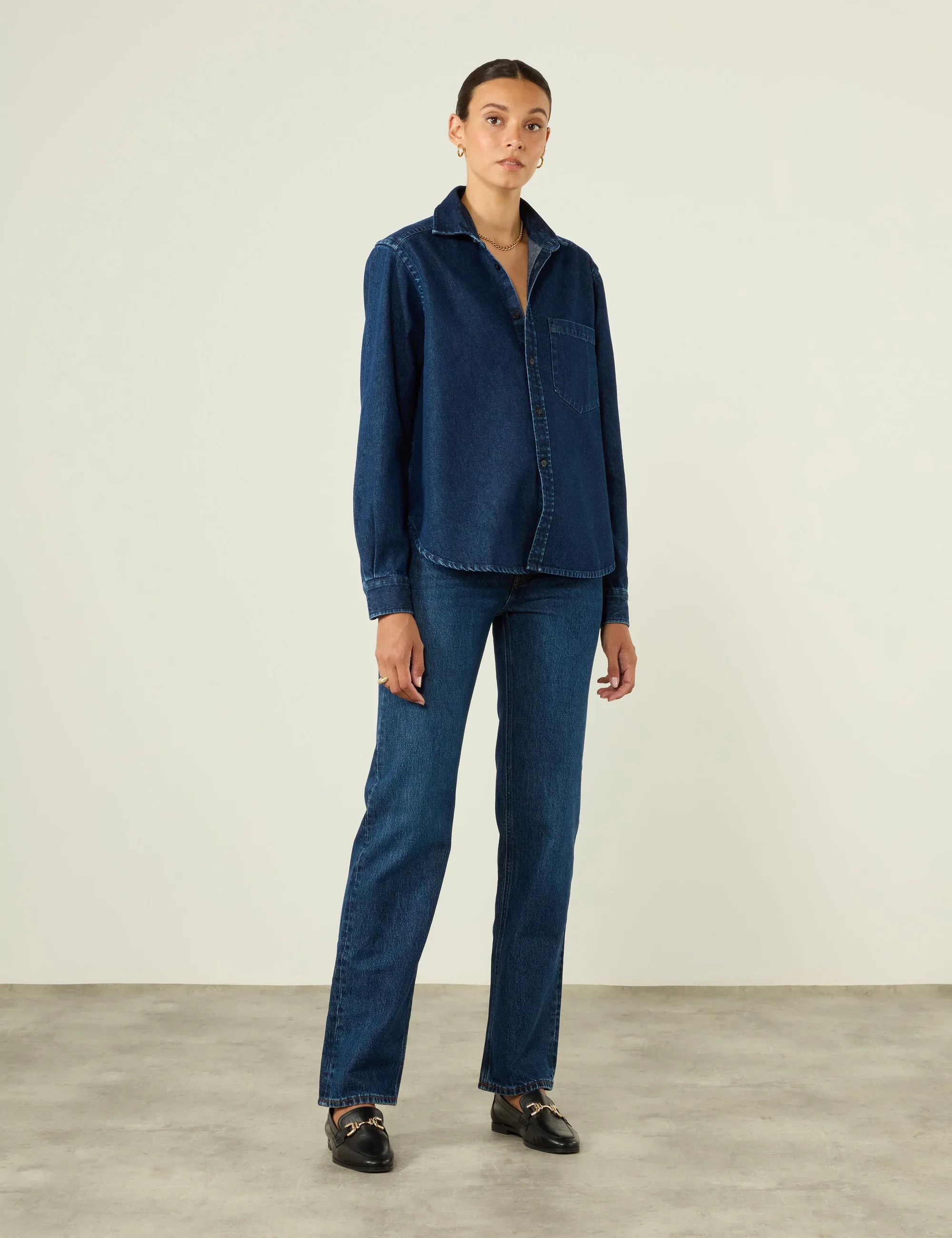 The Classic: Denim, Indigo - With Nothing Underneath