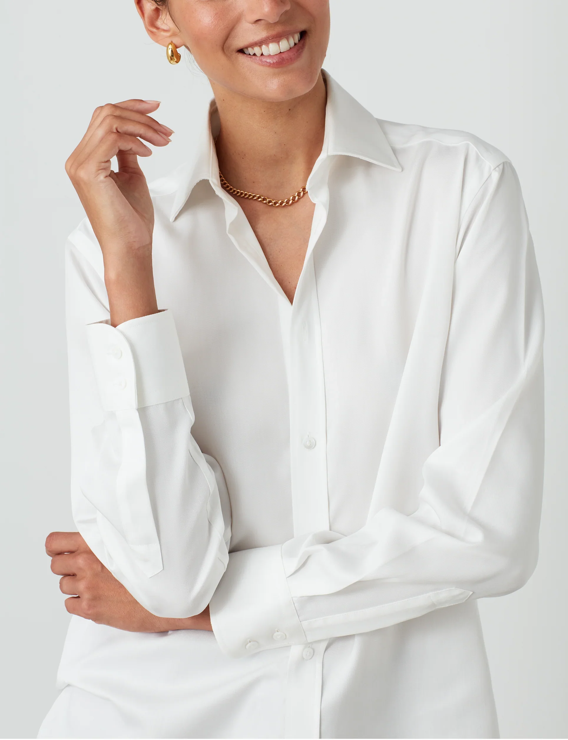 The Boyfriend: TENCEL™ Lyocell, Off-White - With Nothing Underneath